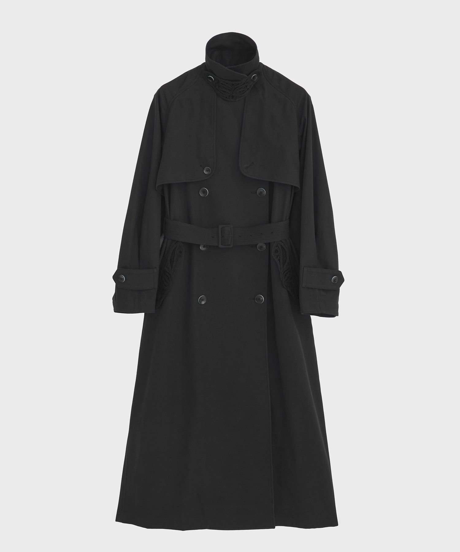 別注Cording Embroidery Detailed Trench Coat Mame Kurogouchi