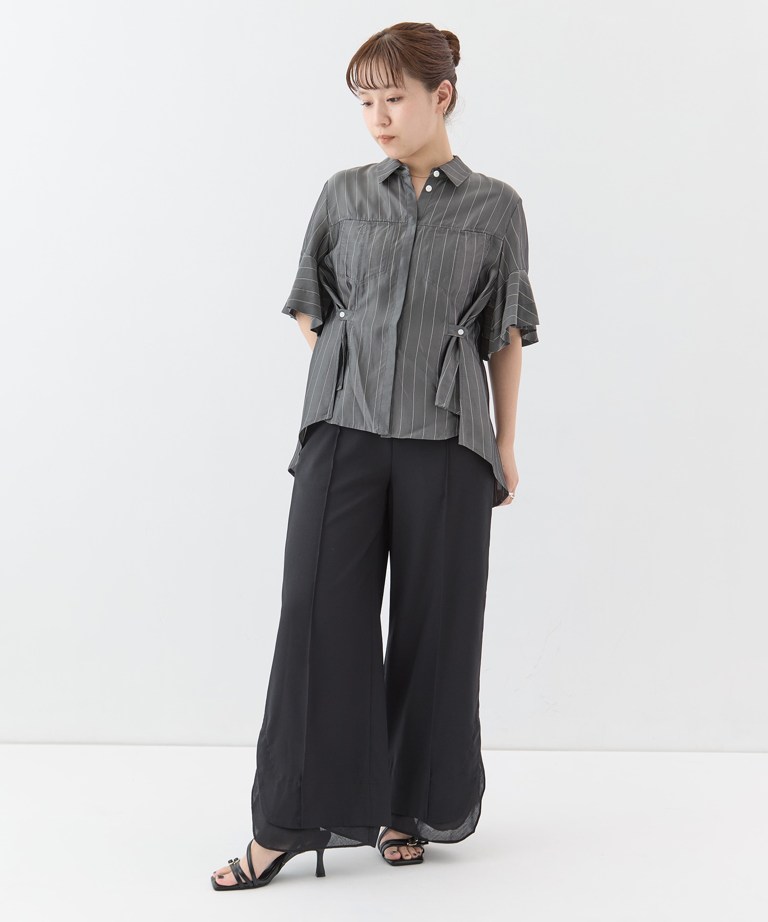 Hem Flare 2way Blouse STUDIOUS