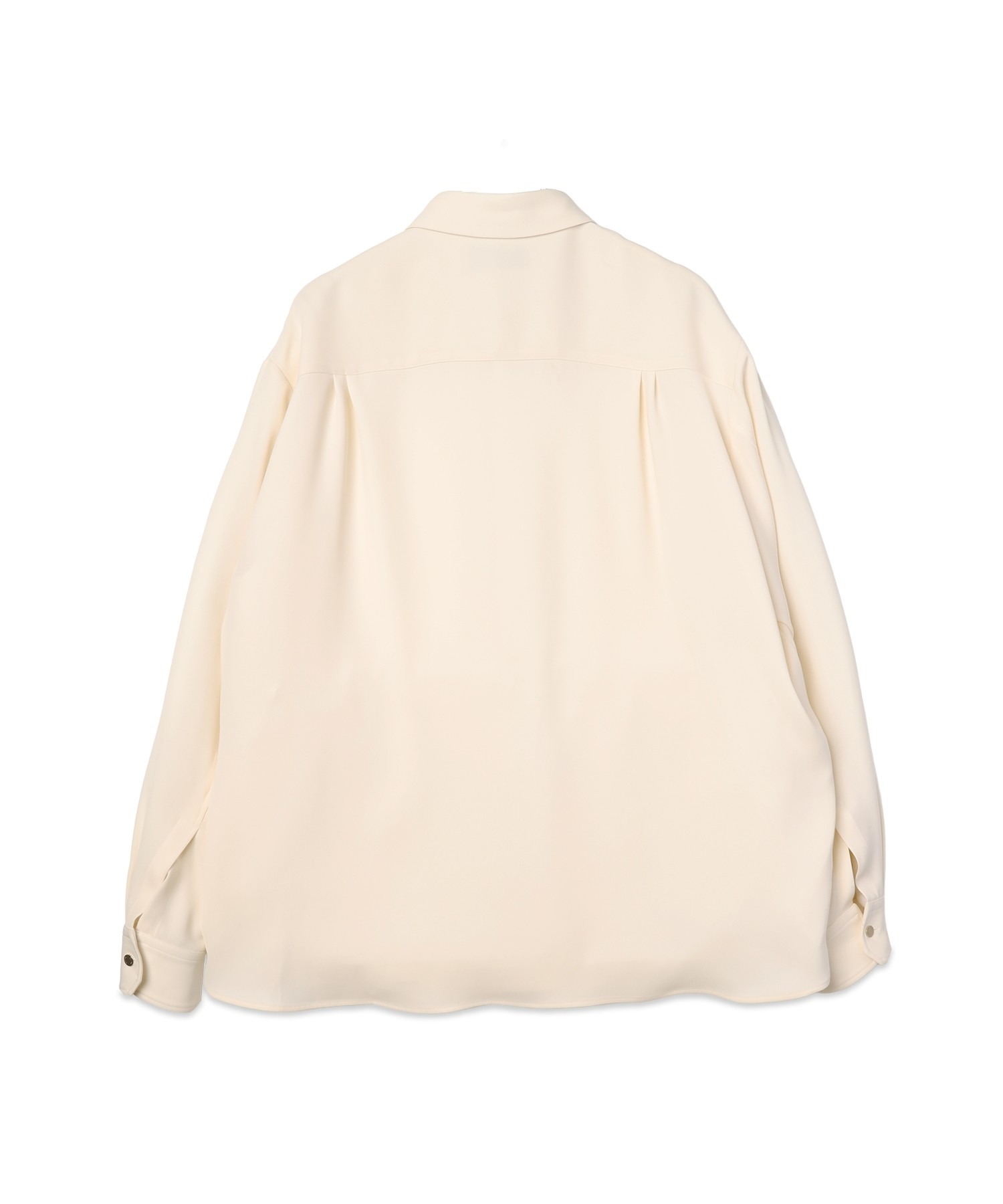 Double Satin Minimal Chin Tab Long Sleeve Shirt CULLNI