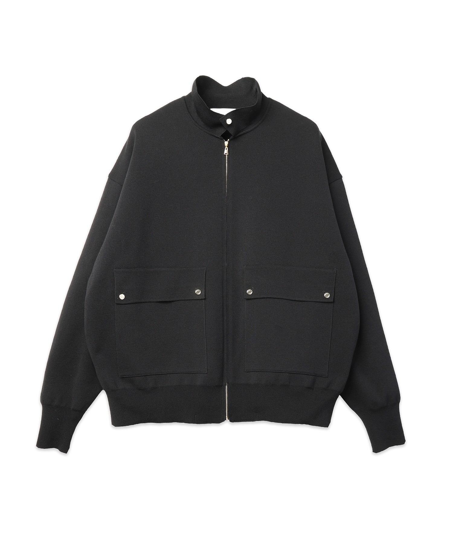 Organic Cotton Smooth Knit Big Pocket Zip Jacket CULLNI