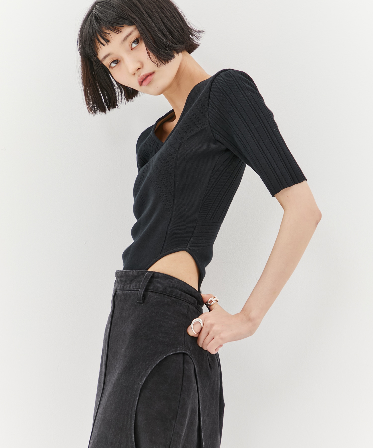 Jacquard Knit Bodysuit STUDIOUS