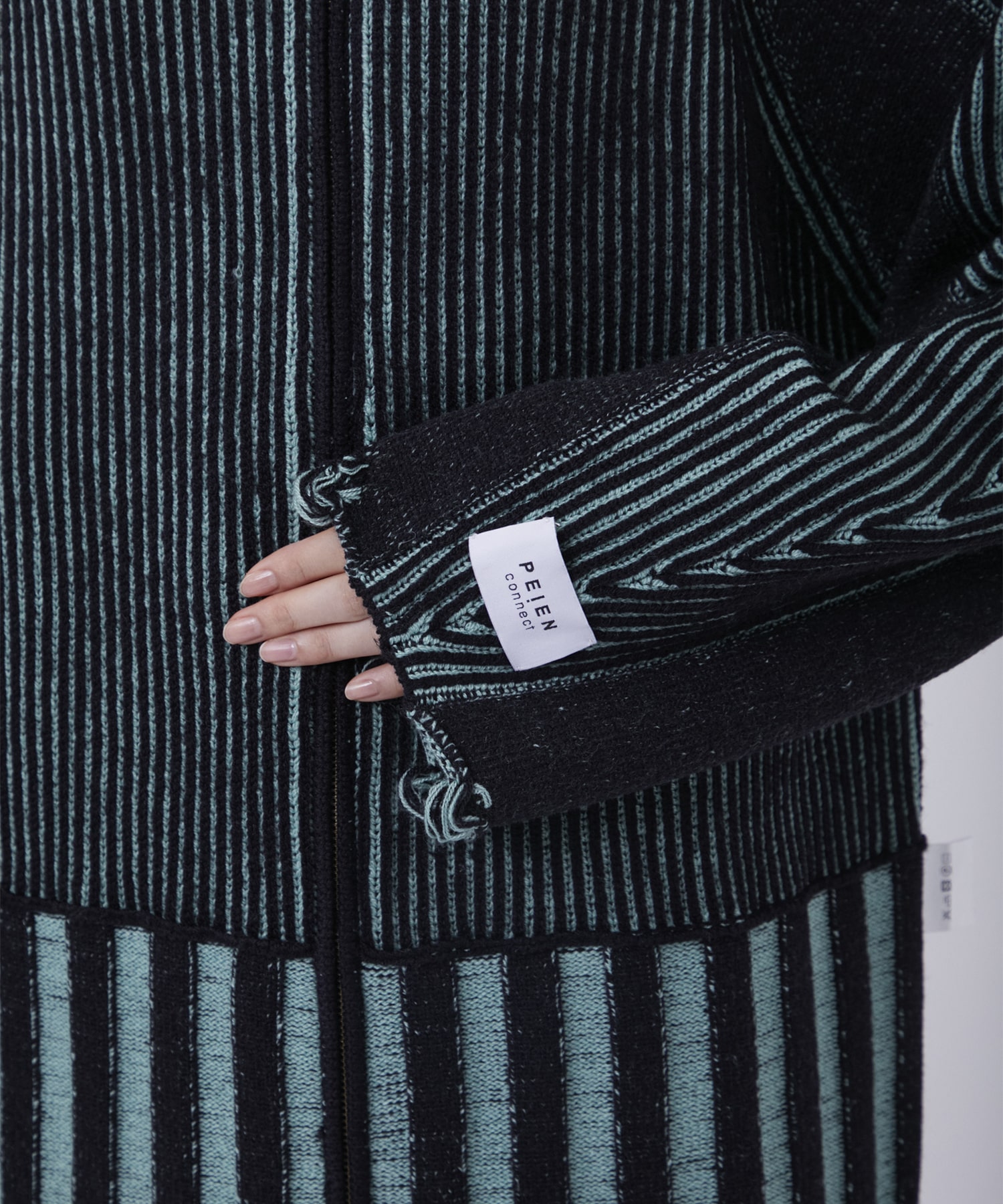 リバーシブルZip knit coat PEIEN