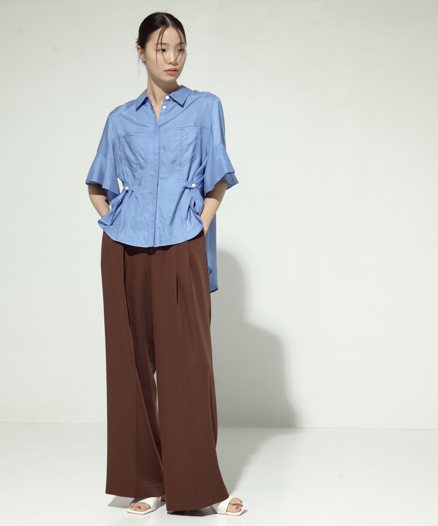 Hem Flare 2way Blouse STUDIOUS