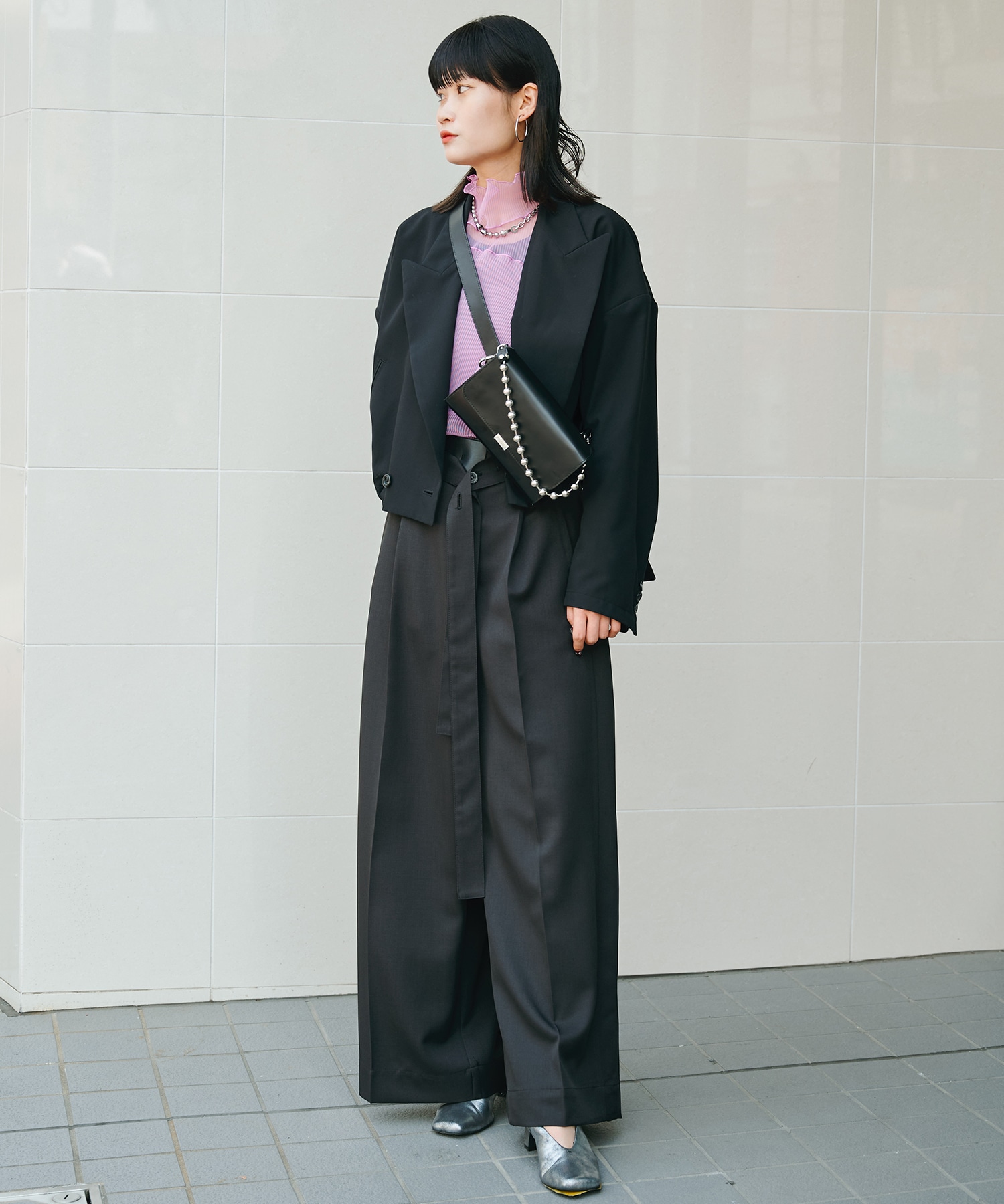 SHEER LAYERED SHORT SLEEVE TOP kotohayokozawa
