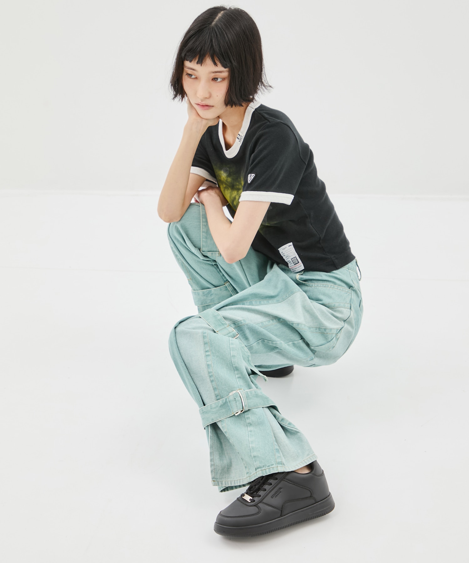 SMILY FACE PRINTED MINI TEE Maison MIHARA YASUHIRO