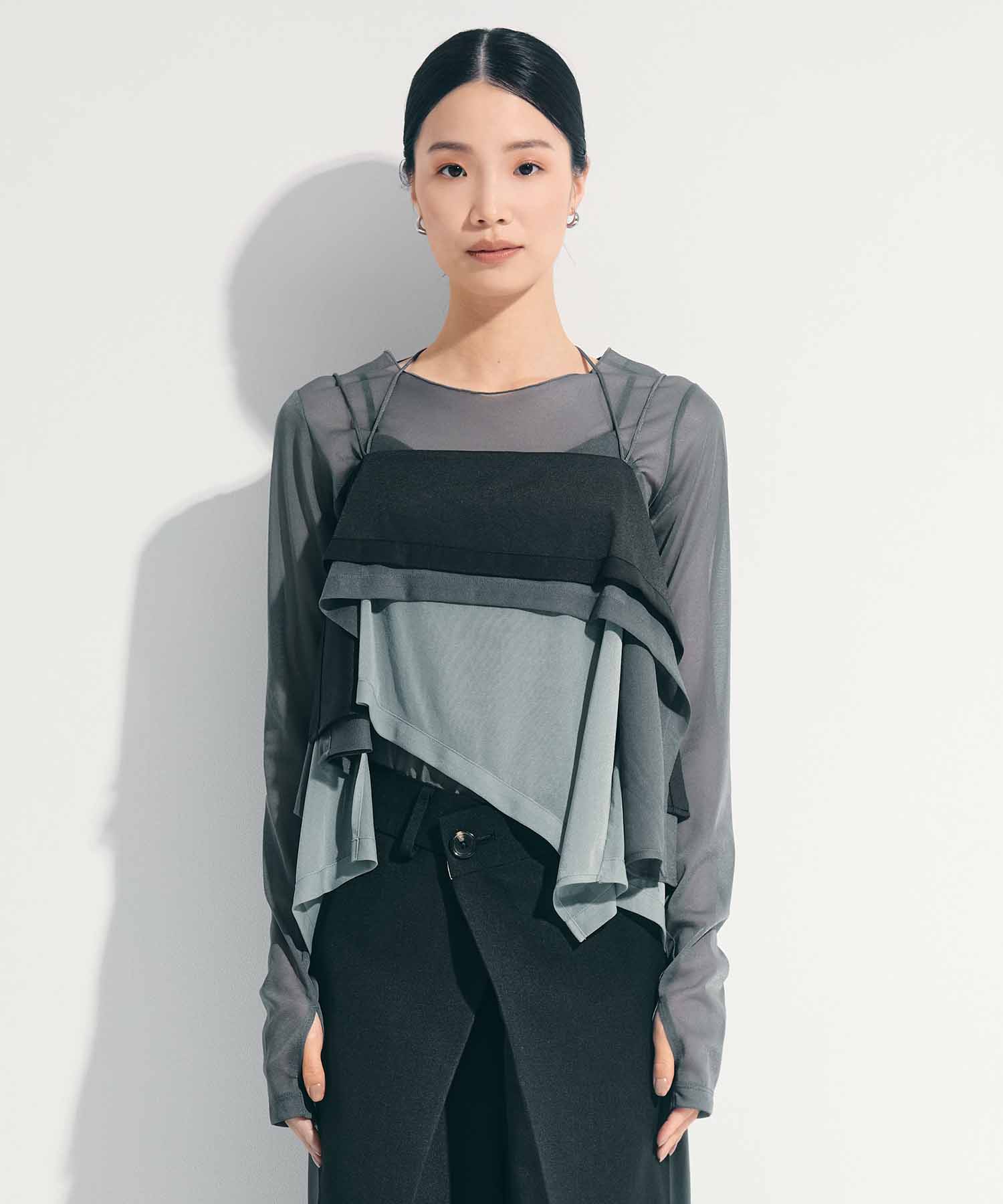 3way Camisole & Sheer Long T STUDIOUS
