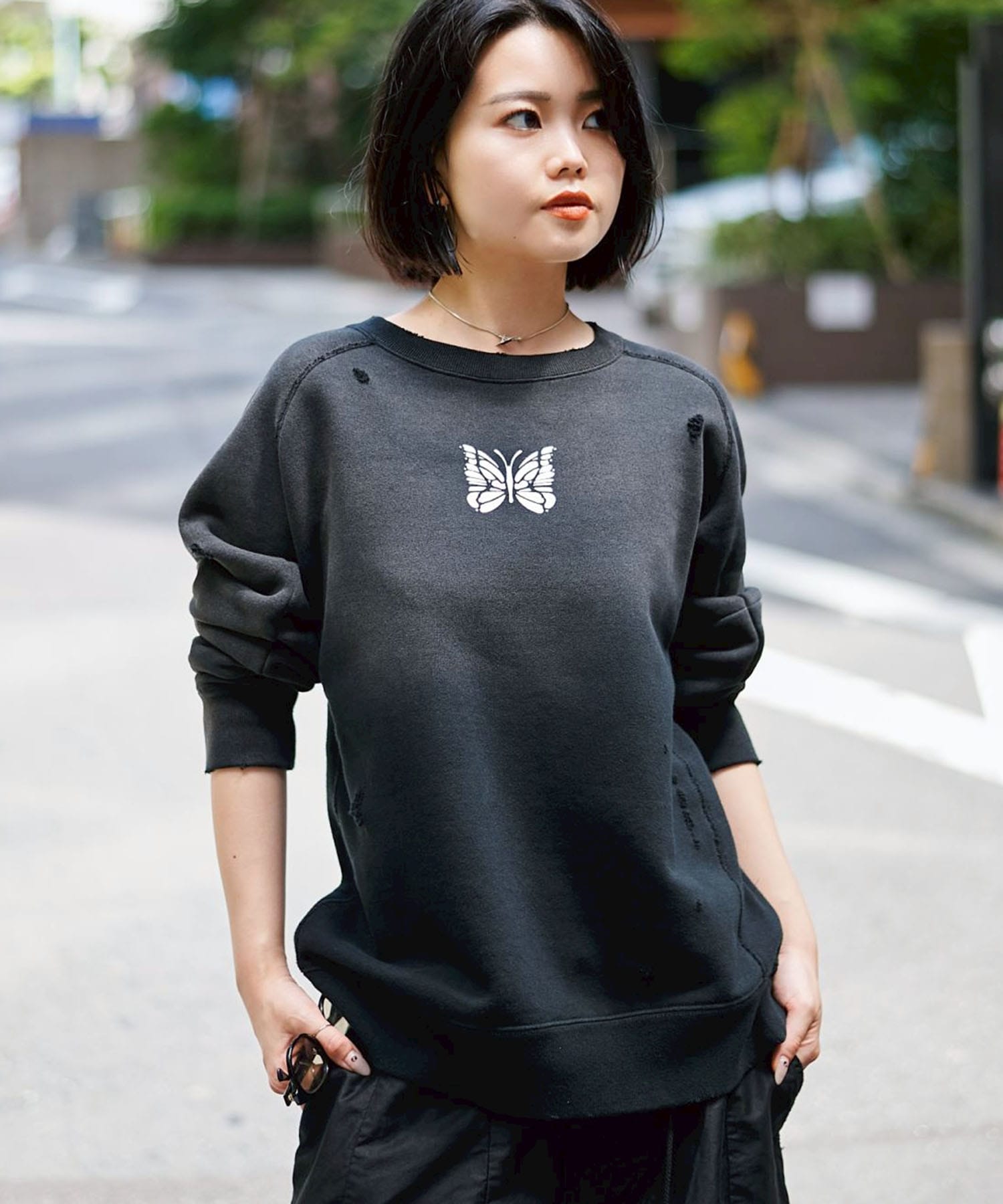 Deconstructed Sweat Shirt  Cotton French Terry Needles