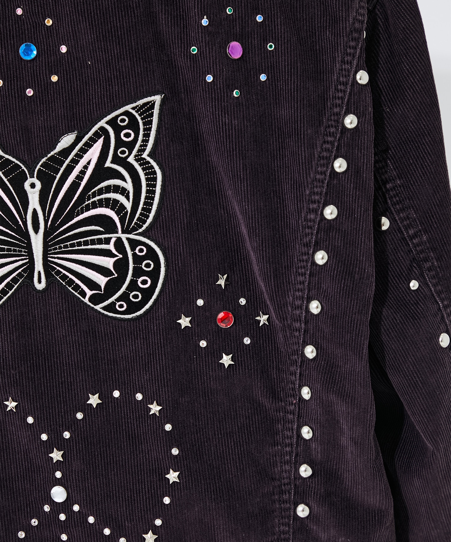 Studded Jean Jacket - 14W Corduroy Needles
