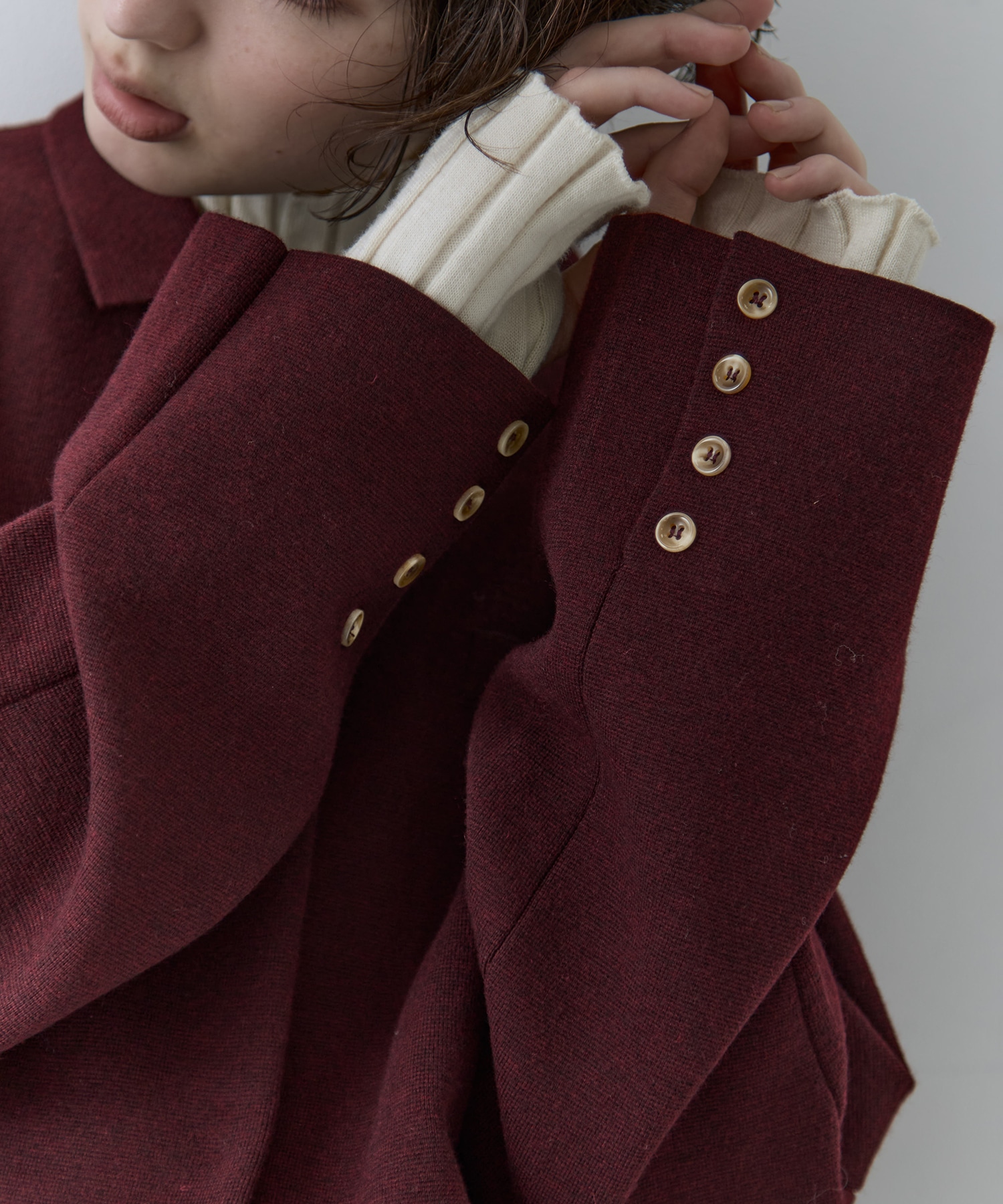 UND JACKET WINDING SKIRT KNIT SET DRESS AMERI