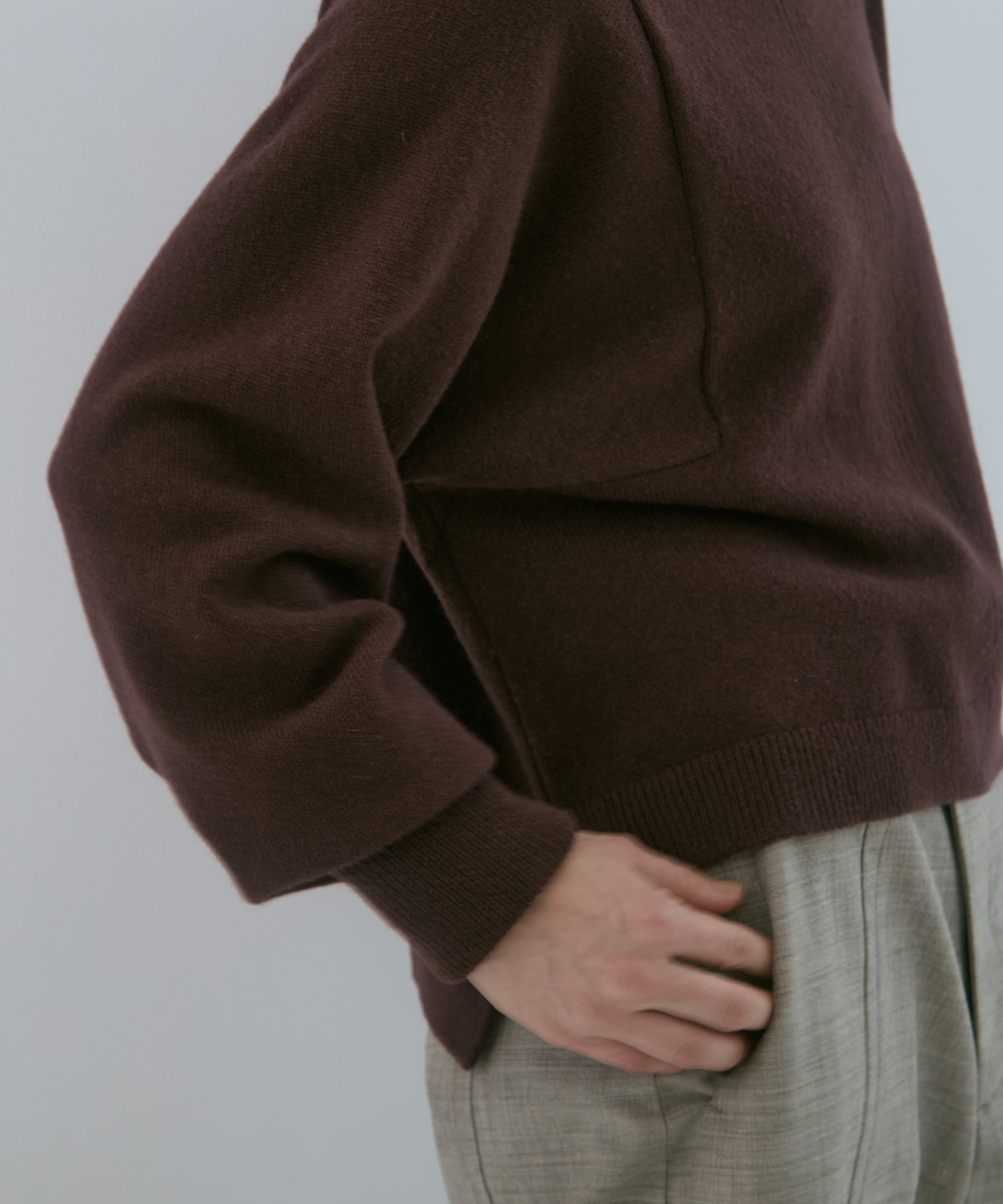 別注 CASHMERE BOAT NECK KNIT WRAPINKNOT