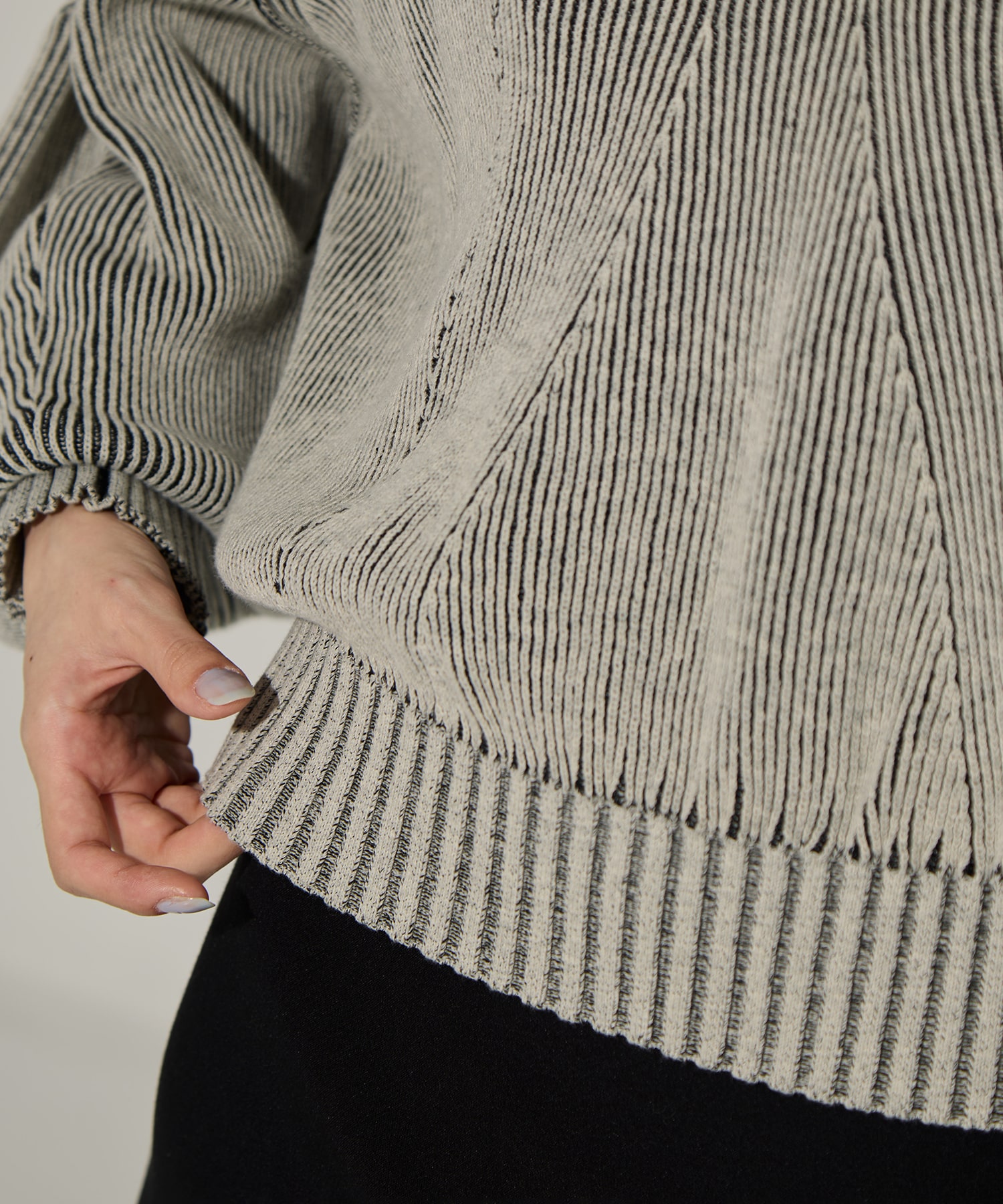 別注Dual face knit AKIKOAOKI