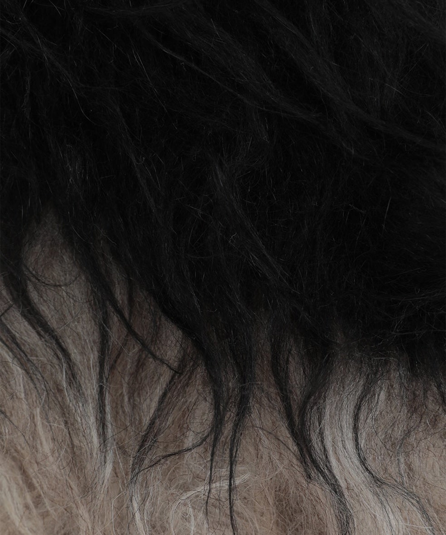 BI COLOR SHAGGY KNIT CARDIGAN CLANE