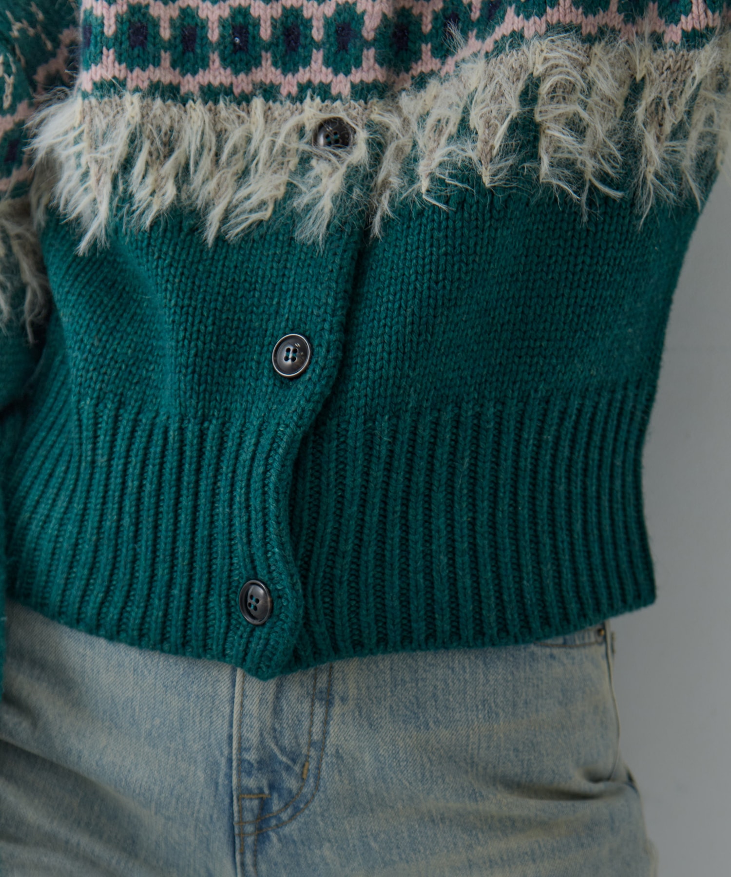 UND 2WAY LADY NORDIC KNIT CARDIGAN AMERI