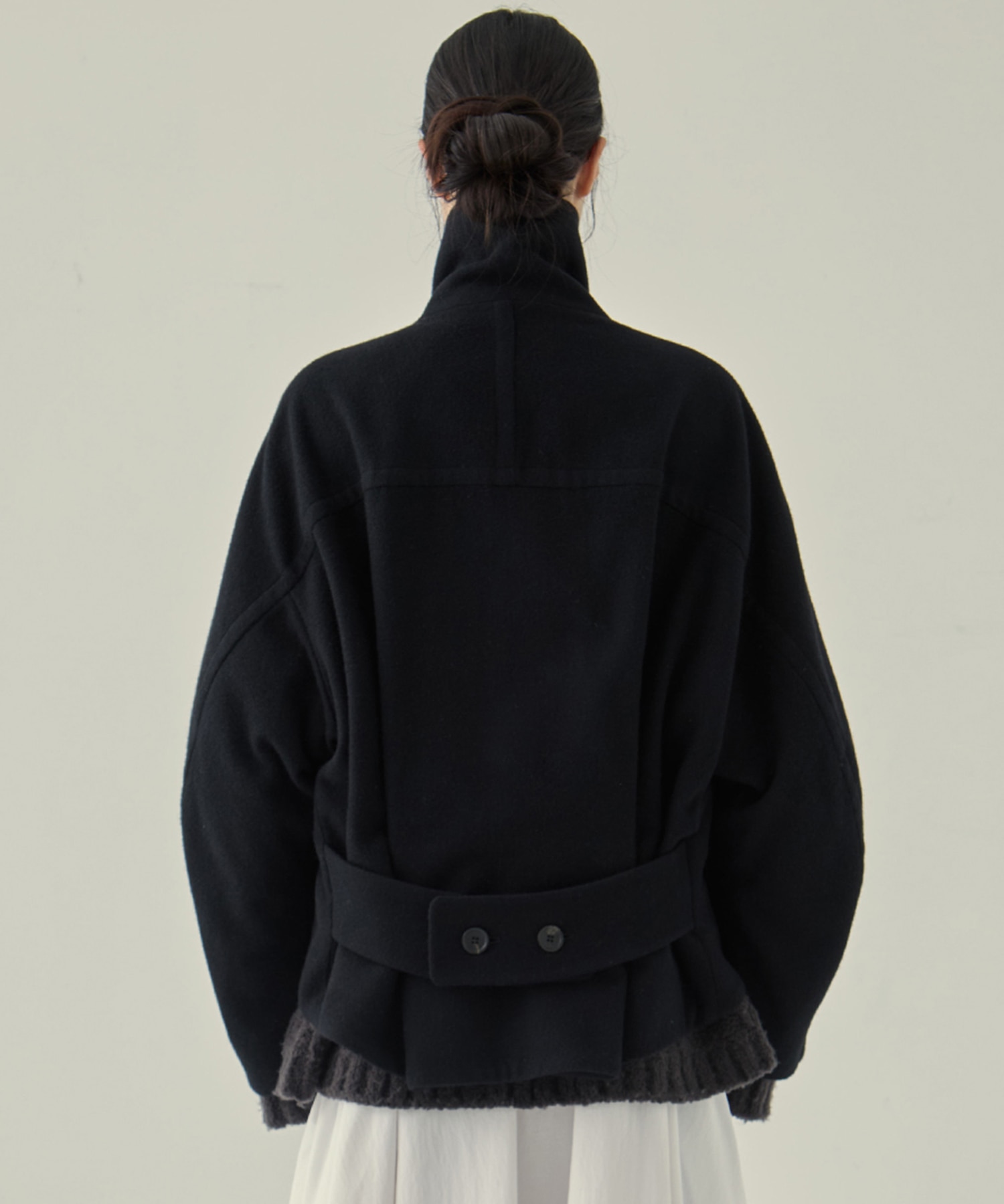 Stand Collar Wool Blouson STUDIOUS