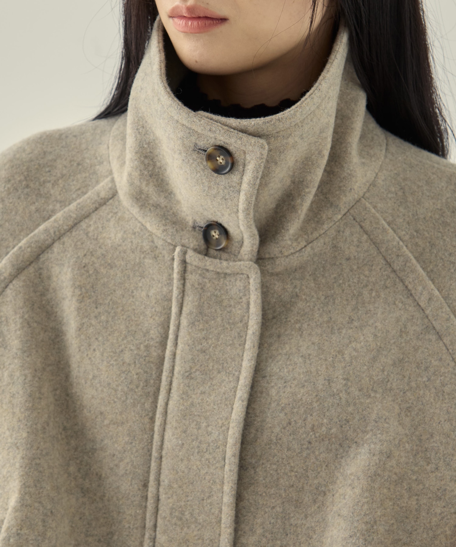 Stand Collar Wool Blouson STUDIOUS