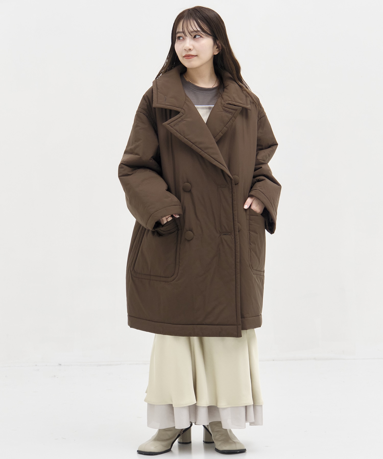 PADDED BUTTON COAT STUDIOUS