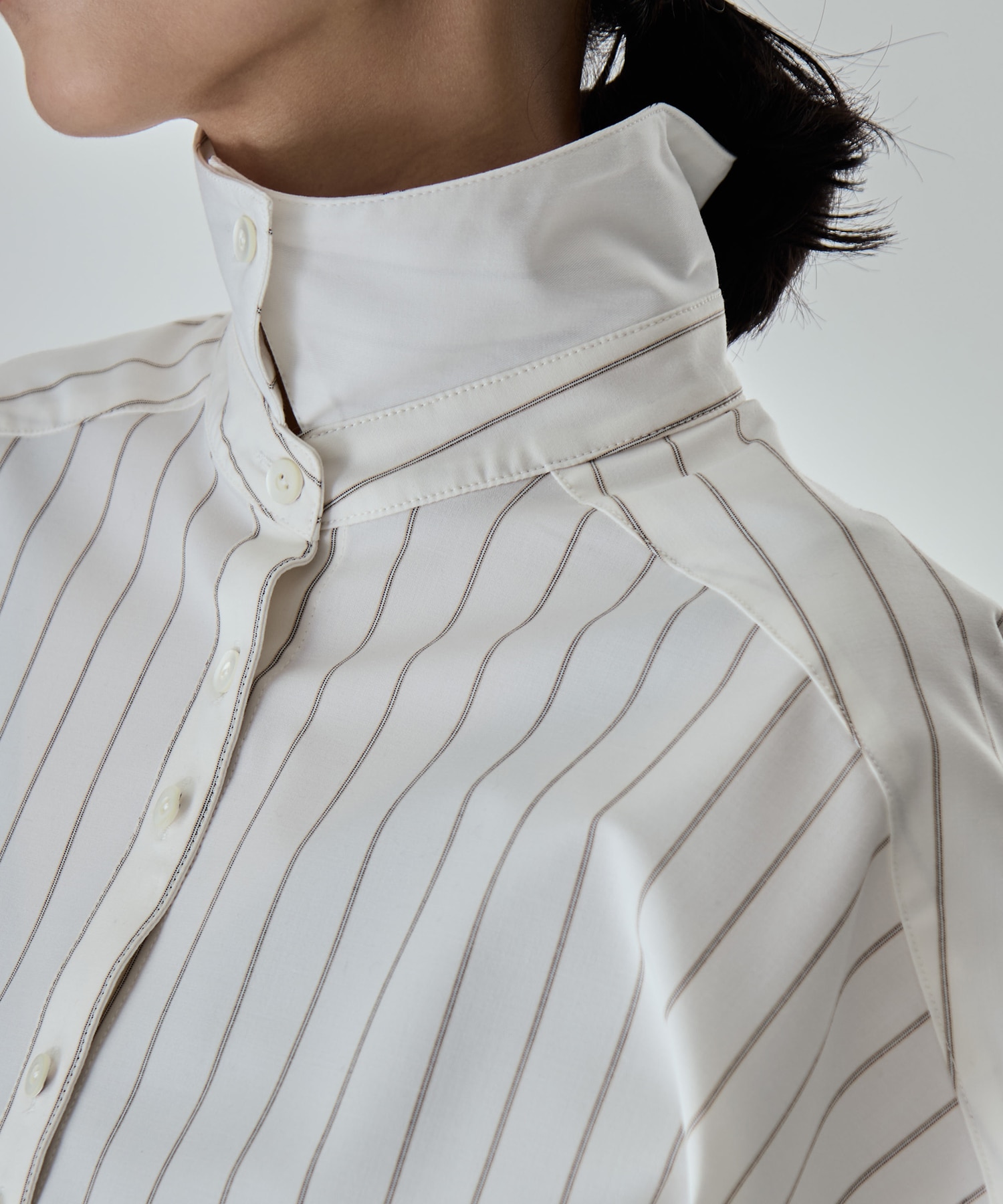 Wide Stripe 2way Shirt STUDIOUS