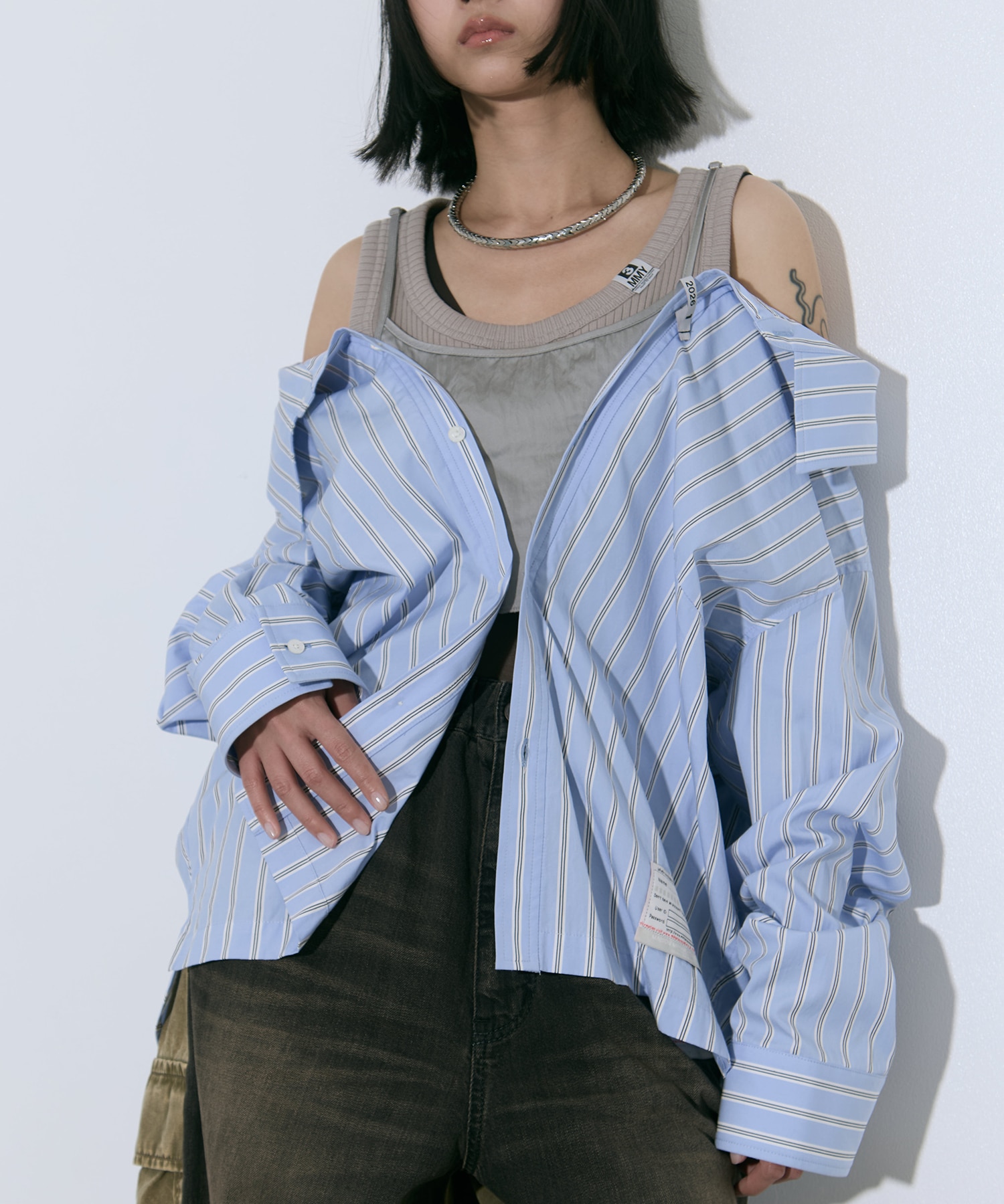 LAYERED STRIPE SHIRTS Maison MIHARA YASUHIRO