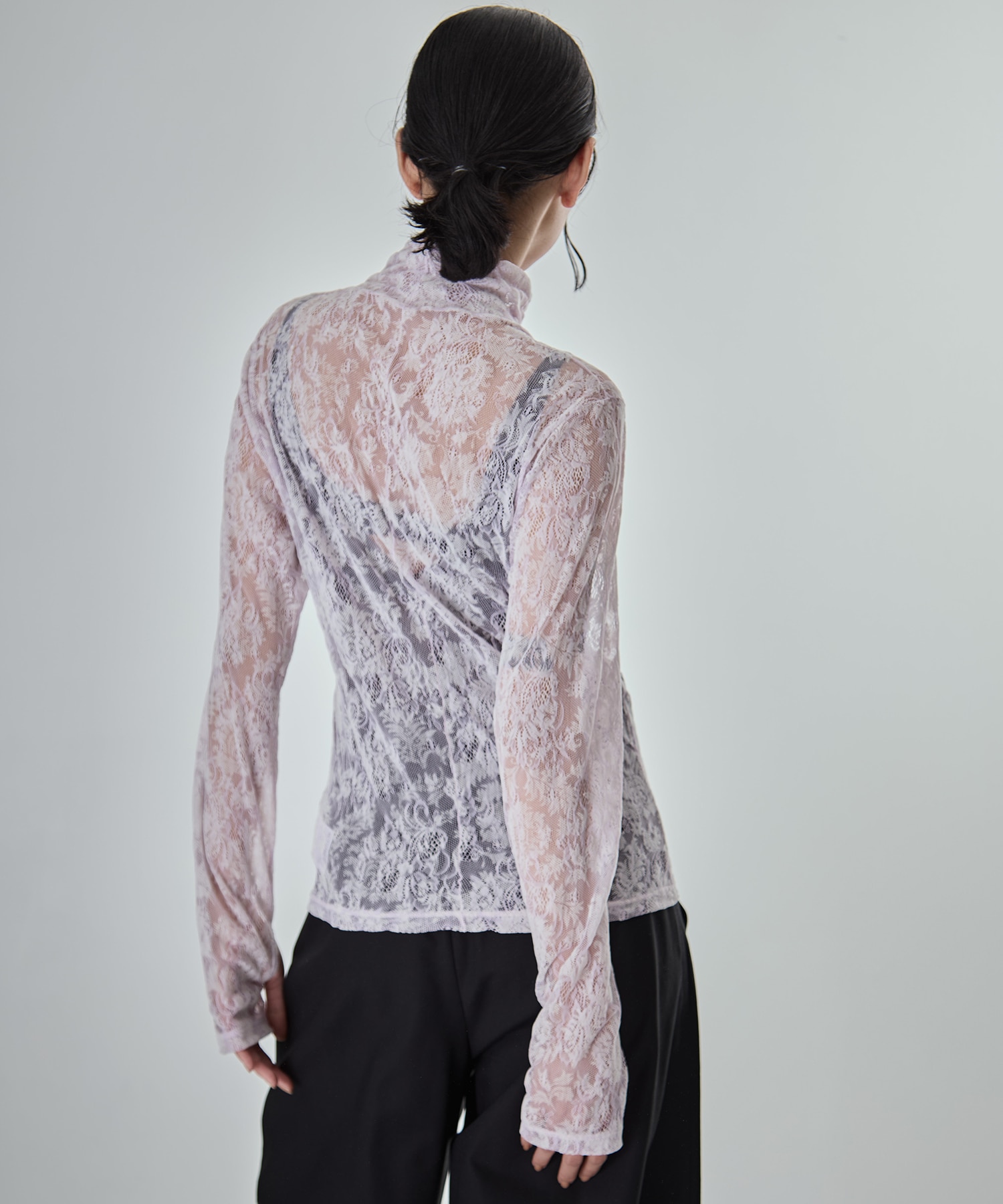 Stretch Flocky Lace Top STUDIOUS