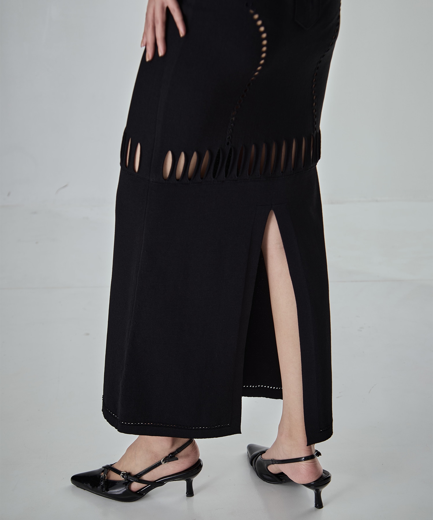 別注 MESH KNIT MAXI SKIRT FETICO