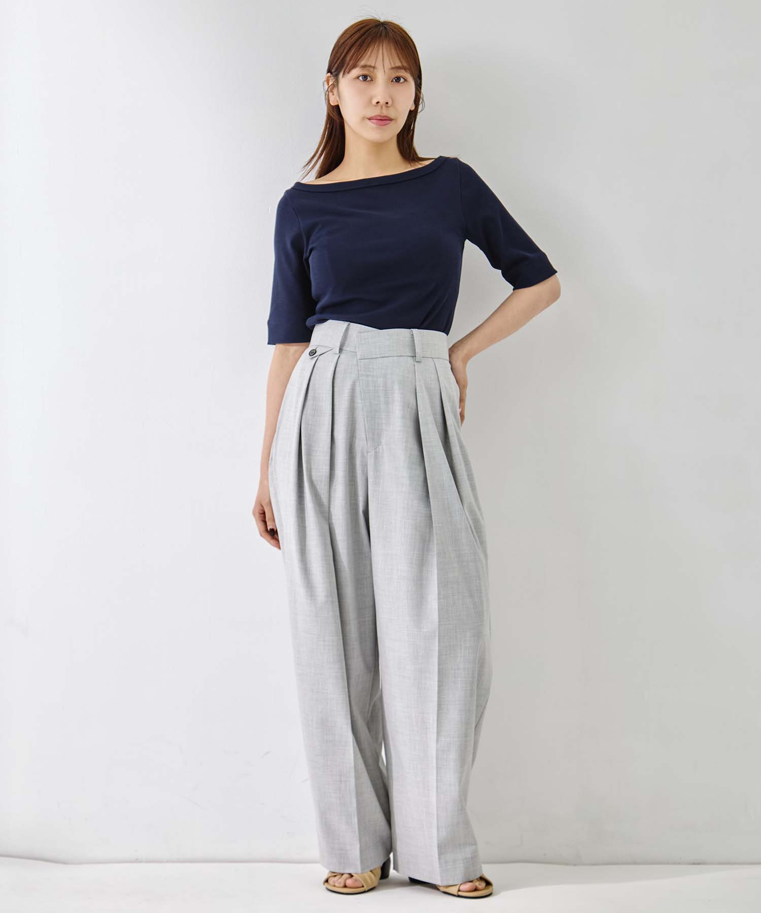 Double Tucked Stretch Trousers STUDIOUS