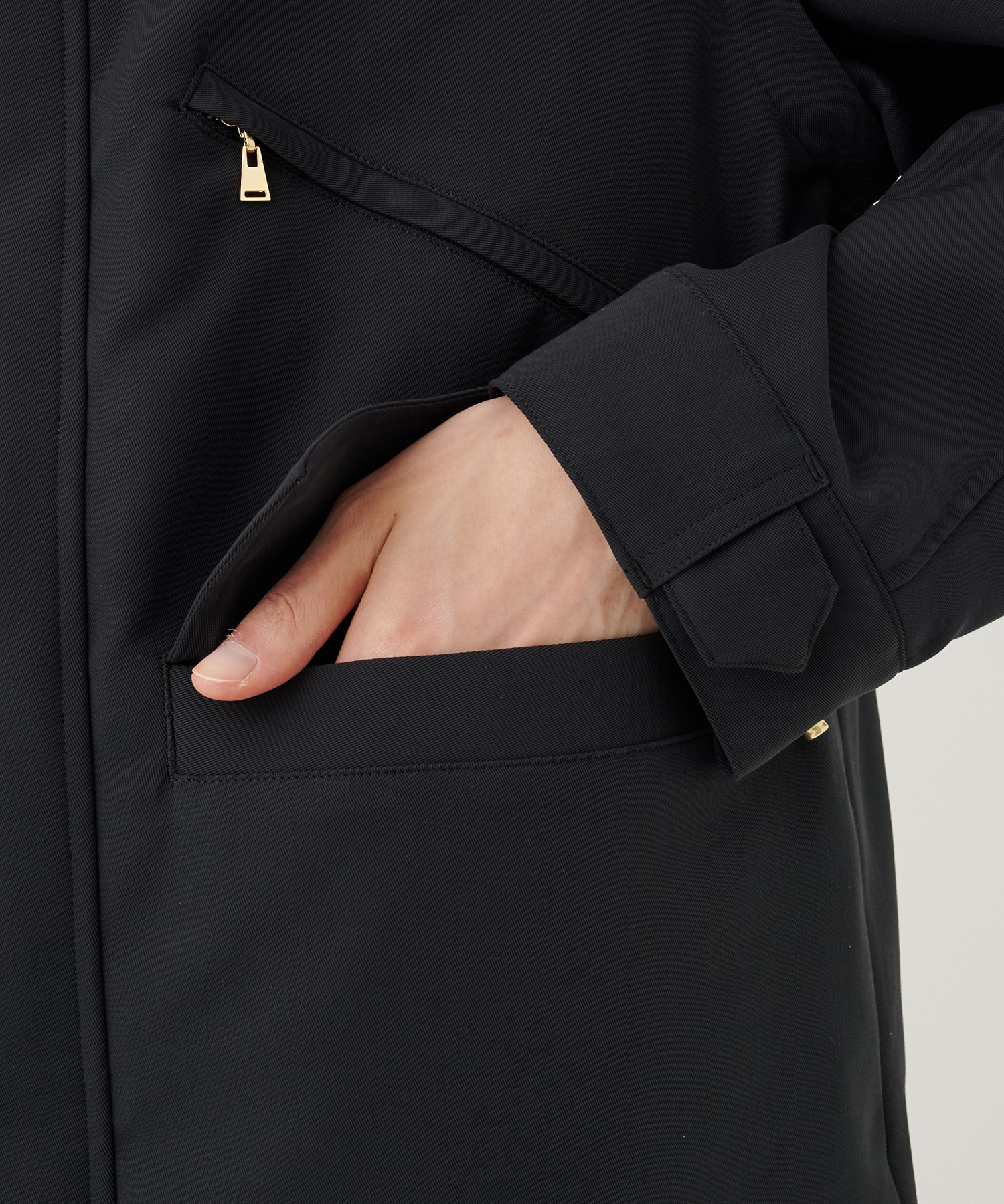 Dry Karsey Removable Sleeves Drawstring Short Coat CULLNI