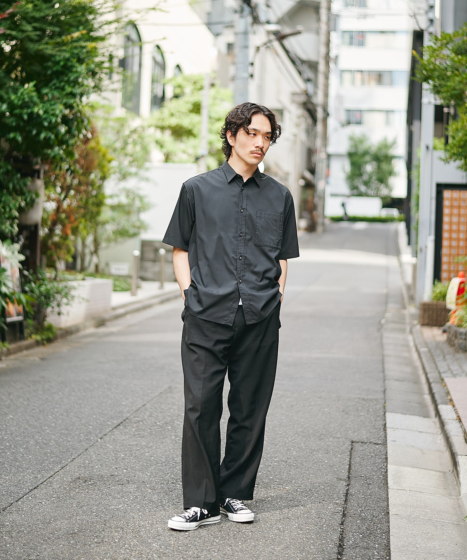 別注 DRAW CORD S/S POCKET SHIRTS White Mountaineering