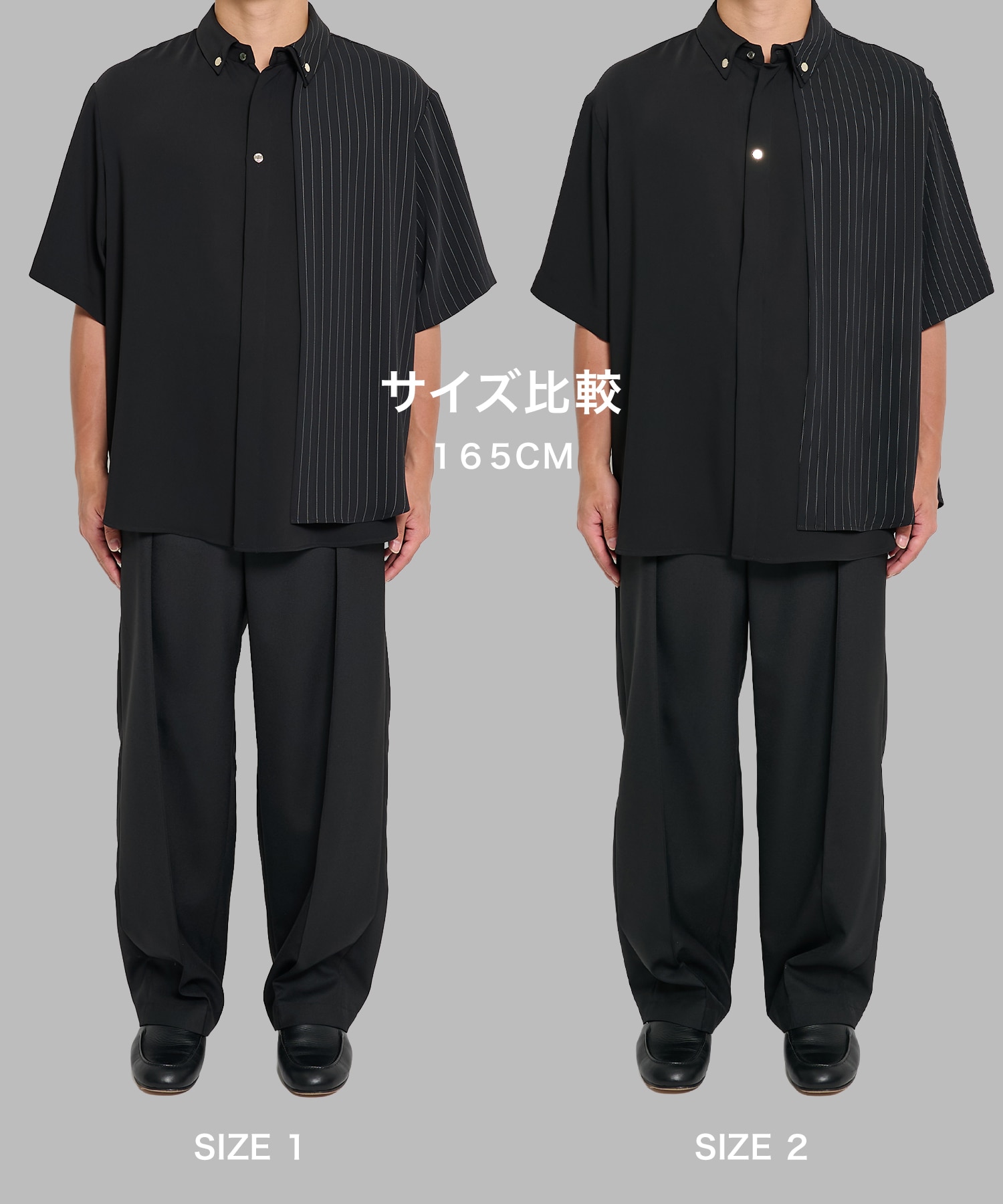 Double Cloth Layered Bi-Color Short Sleeve Shirt CULLNI