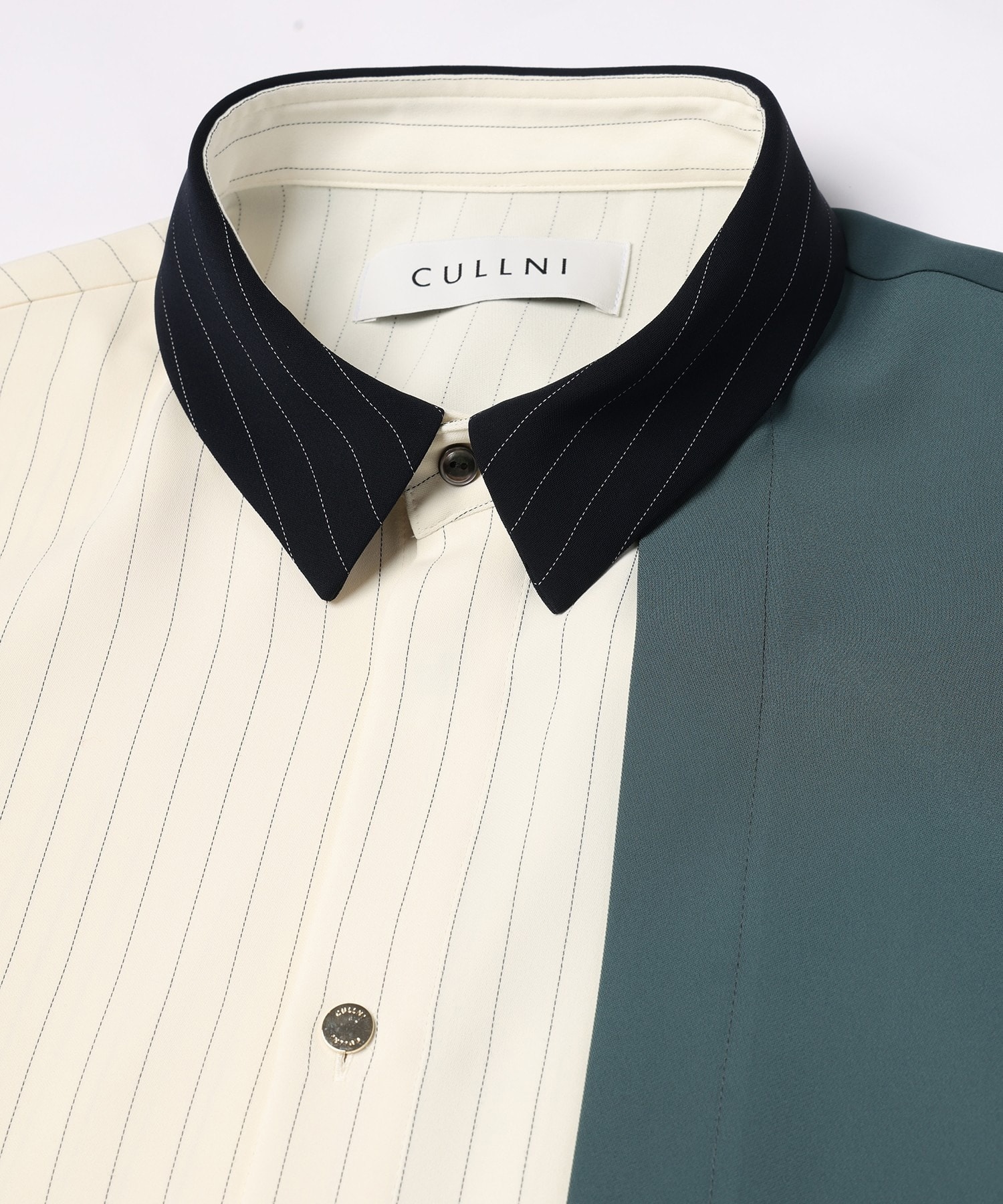 Double Satin Asymmetrical Layered Shirt CULLNI