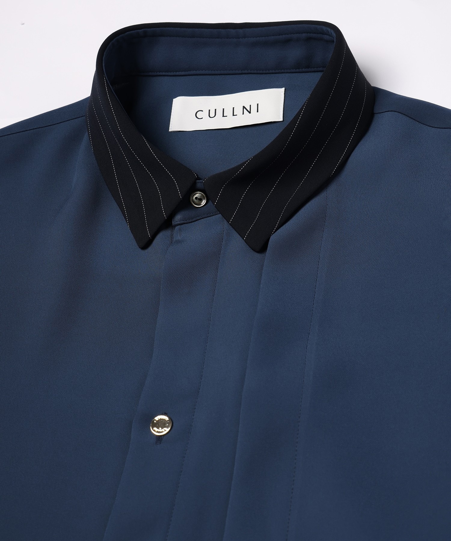 Double Satin Asymmetrical Layered Shirt CULLNI