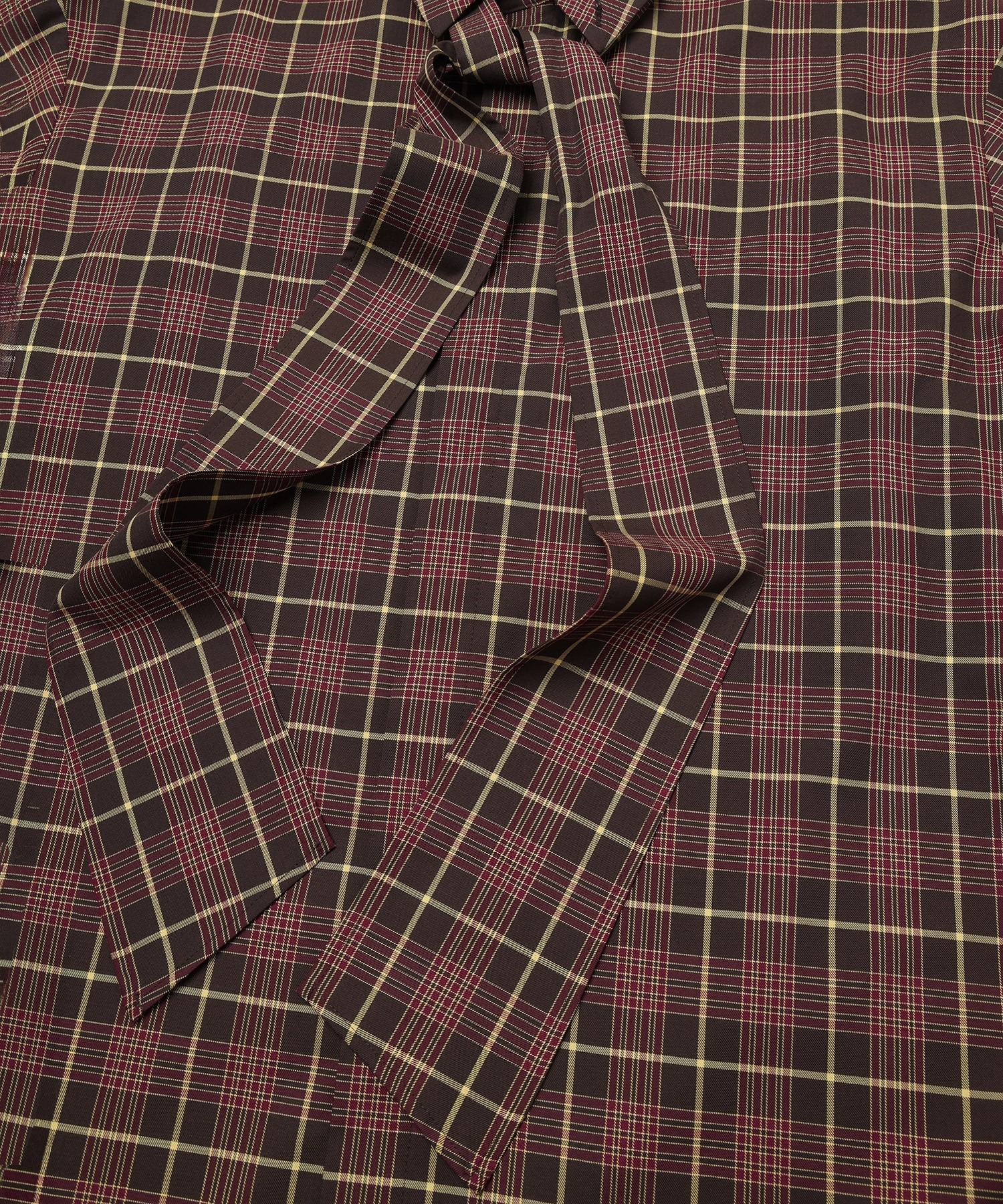 Tartan Check Bow-Tie Long Sleeve Shirt CULLNI