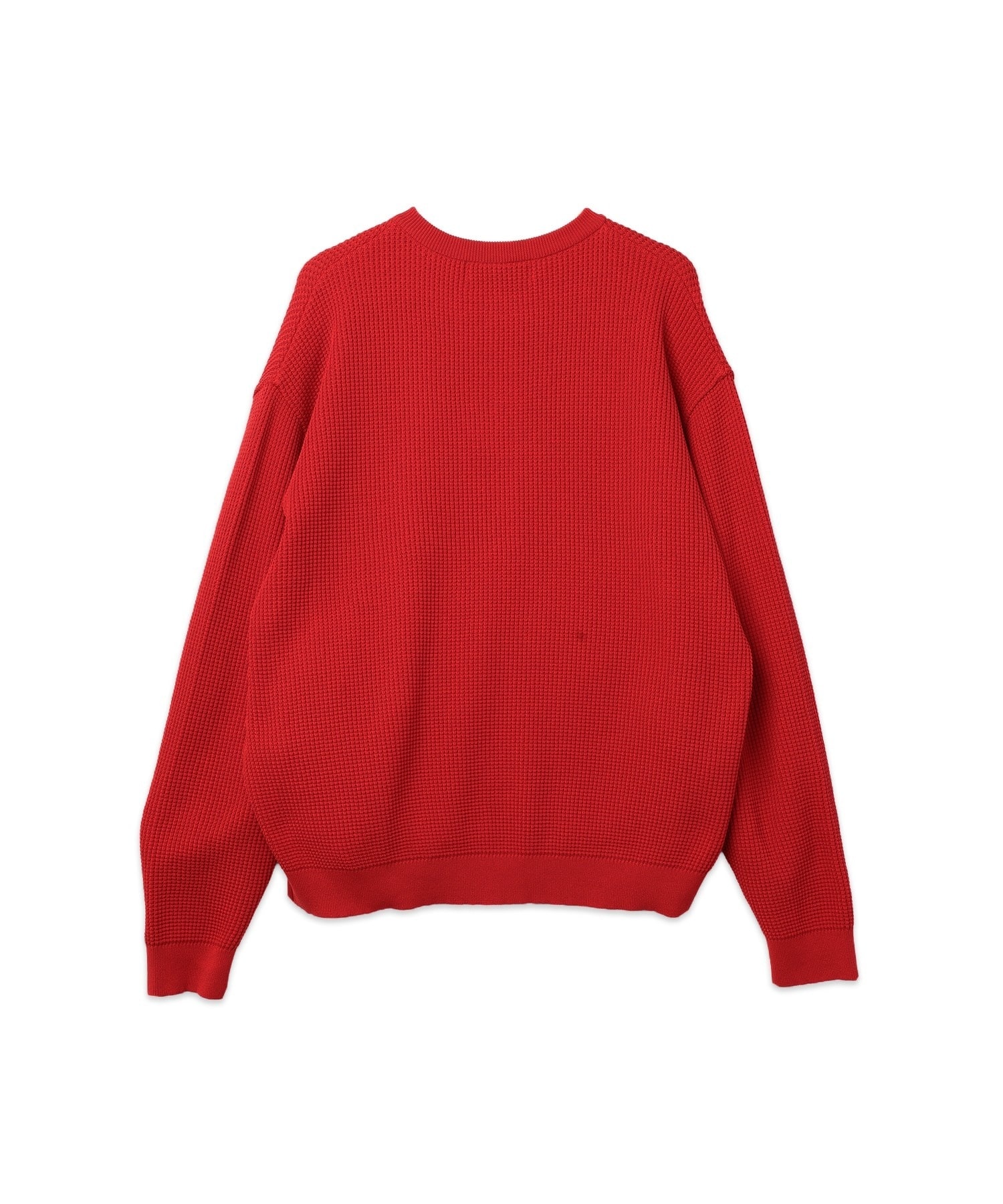 Organic Cotton Waffle Minimal Henley Neck Knit Pullover CULLNI