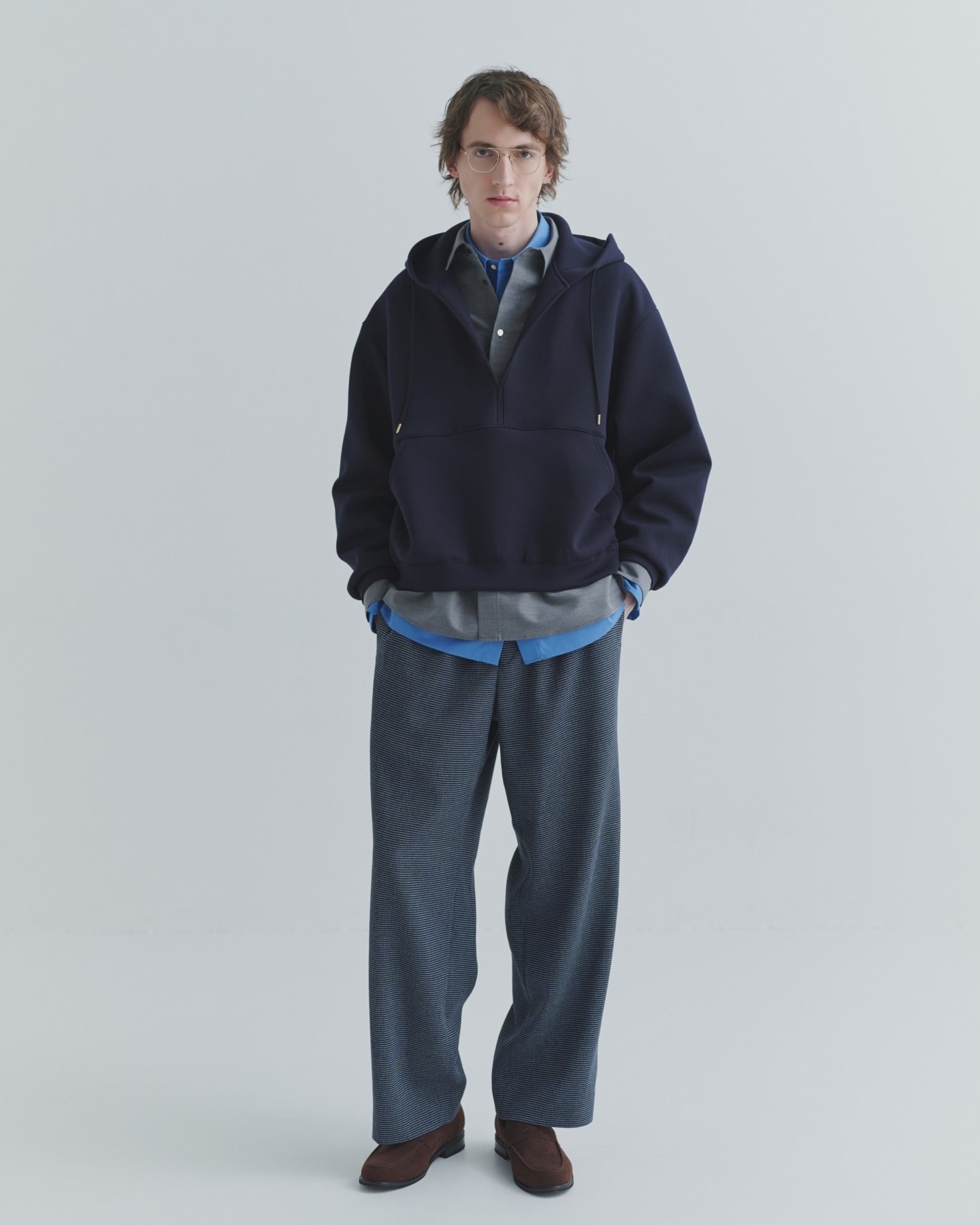 Mix Yarn Mesh Drawstring Wide Pants CULLNI