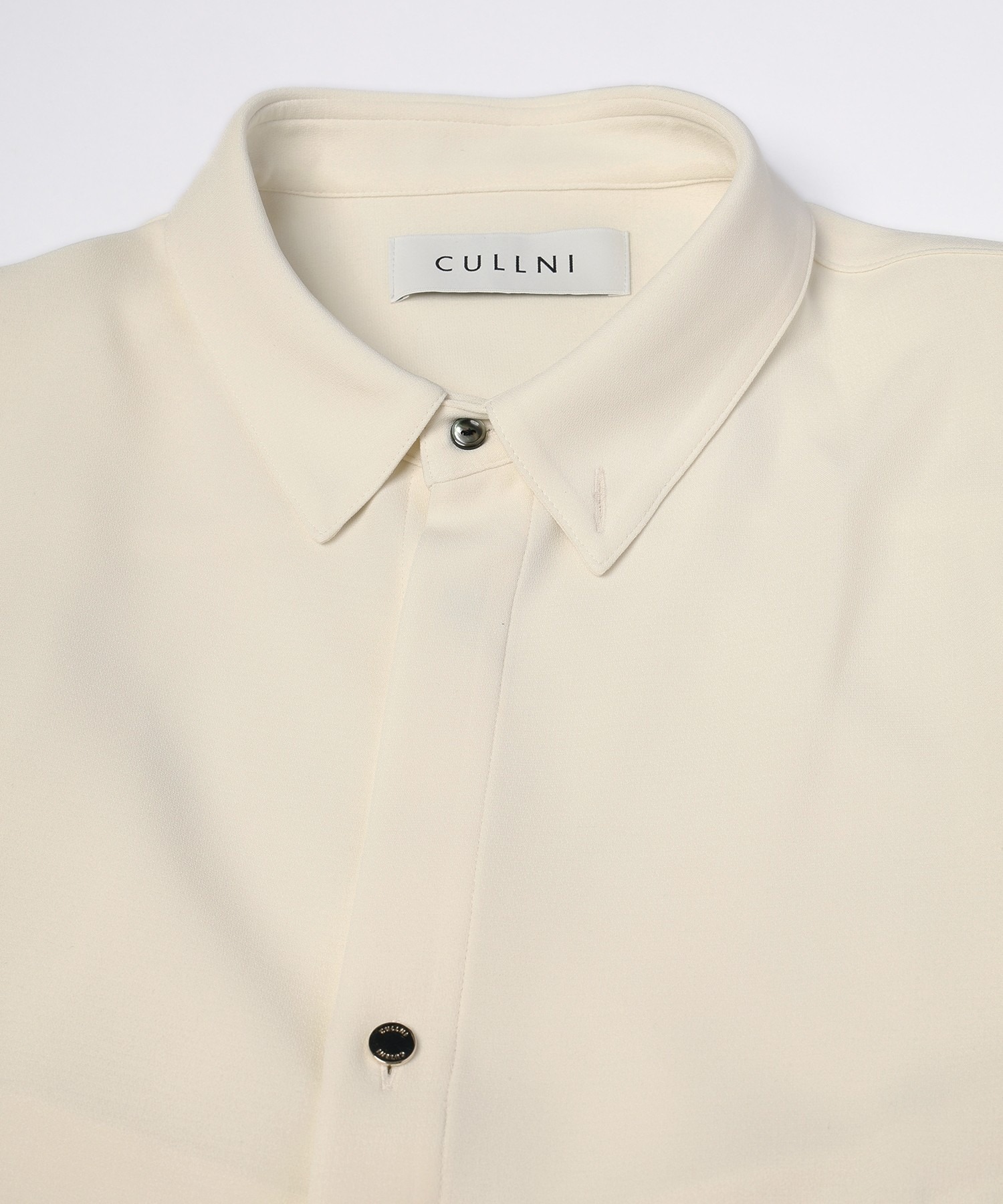 Triacetate Airy Cloth Long Sleeve Shirt Blouson CULLNI