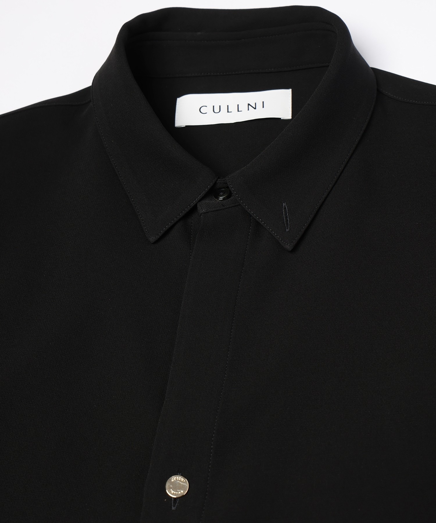 Triacetate Airy Cloth Long Sleeve Shirt Blouson CULLNI