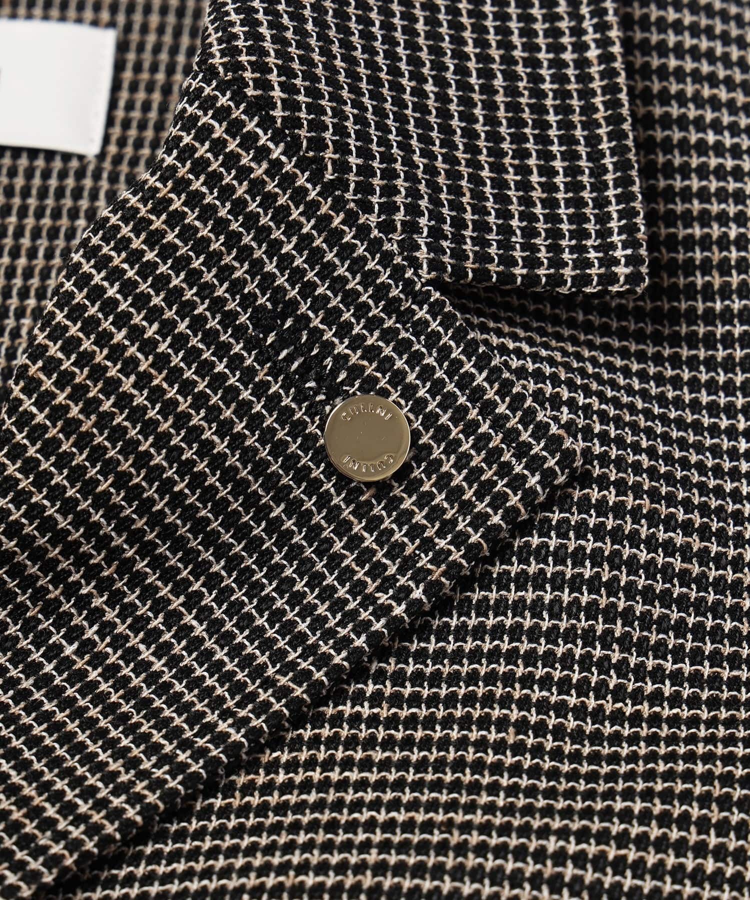 Mix Yarn Mesh Notched Lapel Shirt Blouson CULLNI