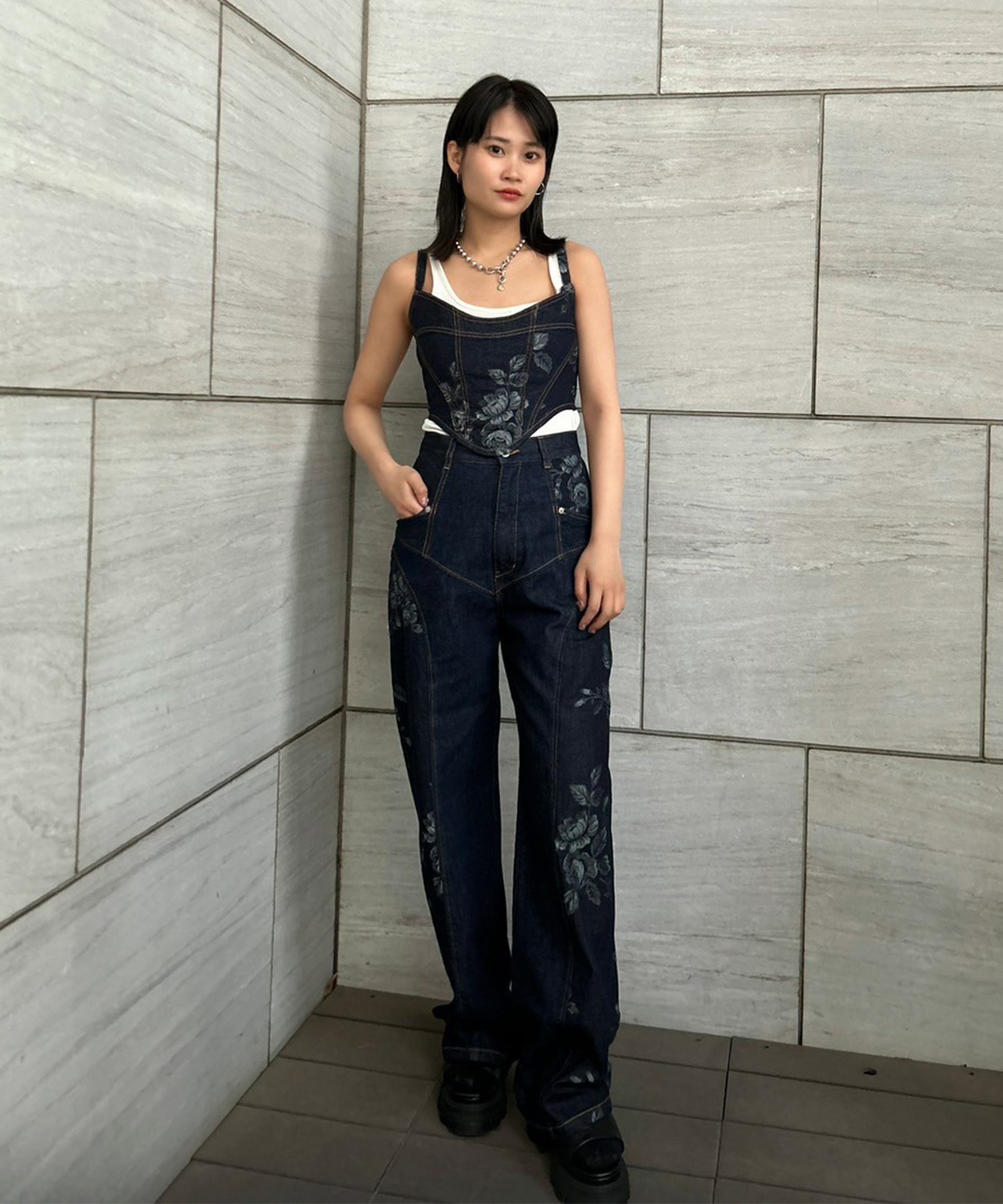 別注ROSE DENIM BUSTIER FETICO