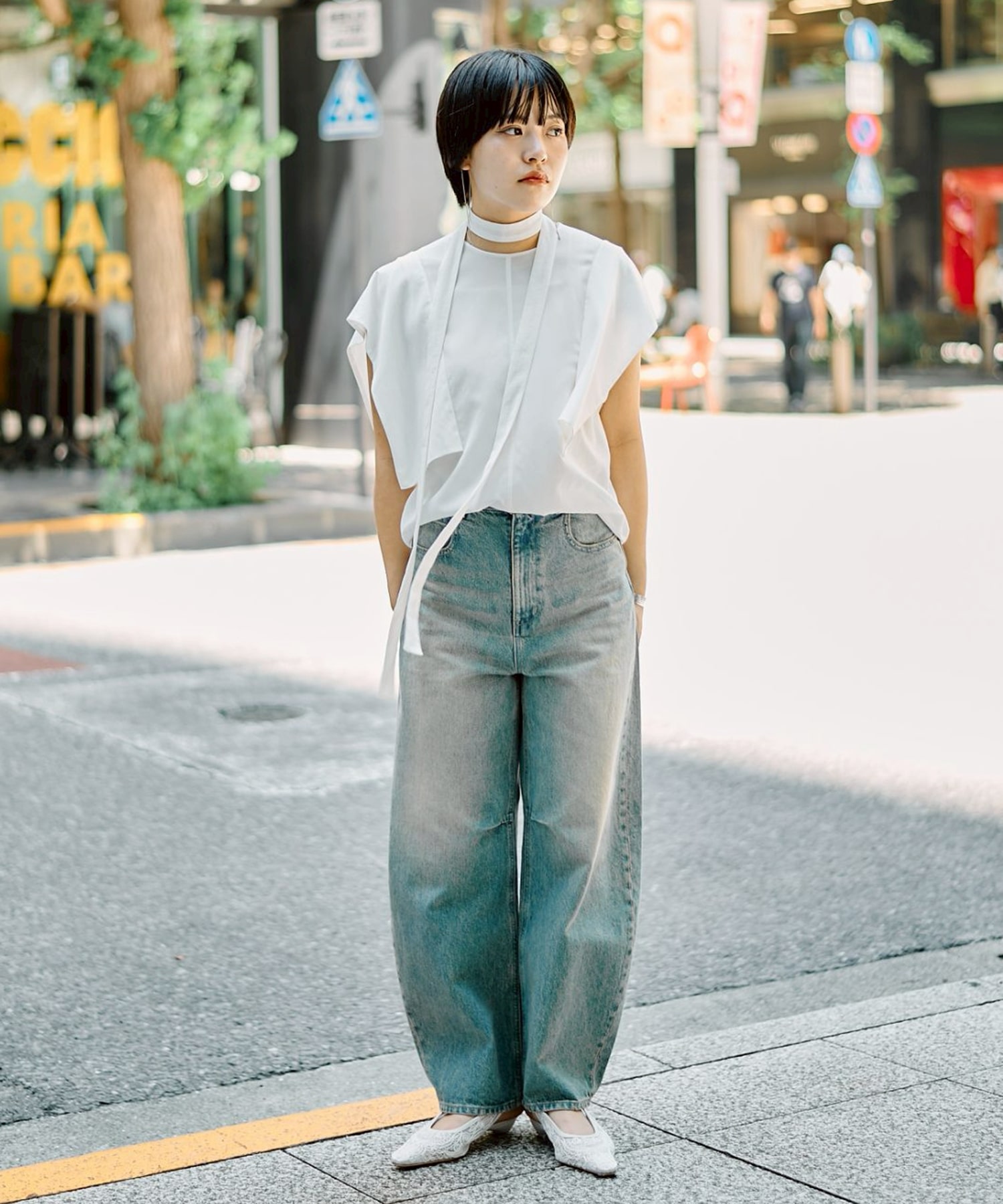 SQUARE SLEEVE BLOUSE CLANE