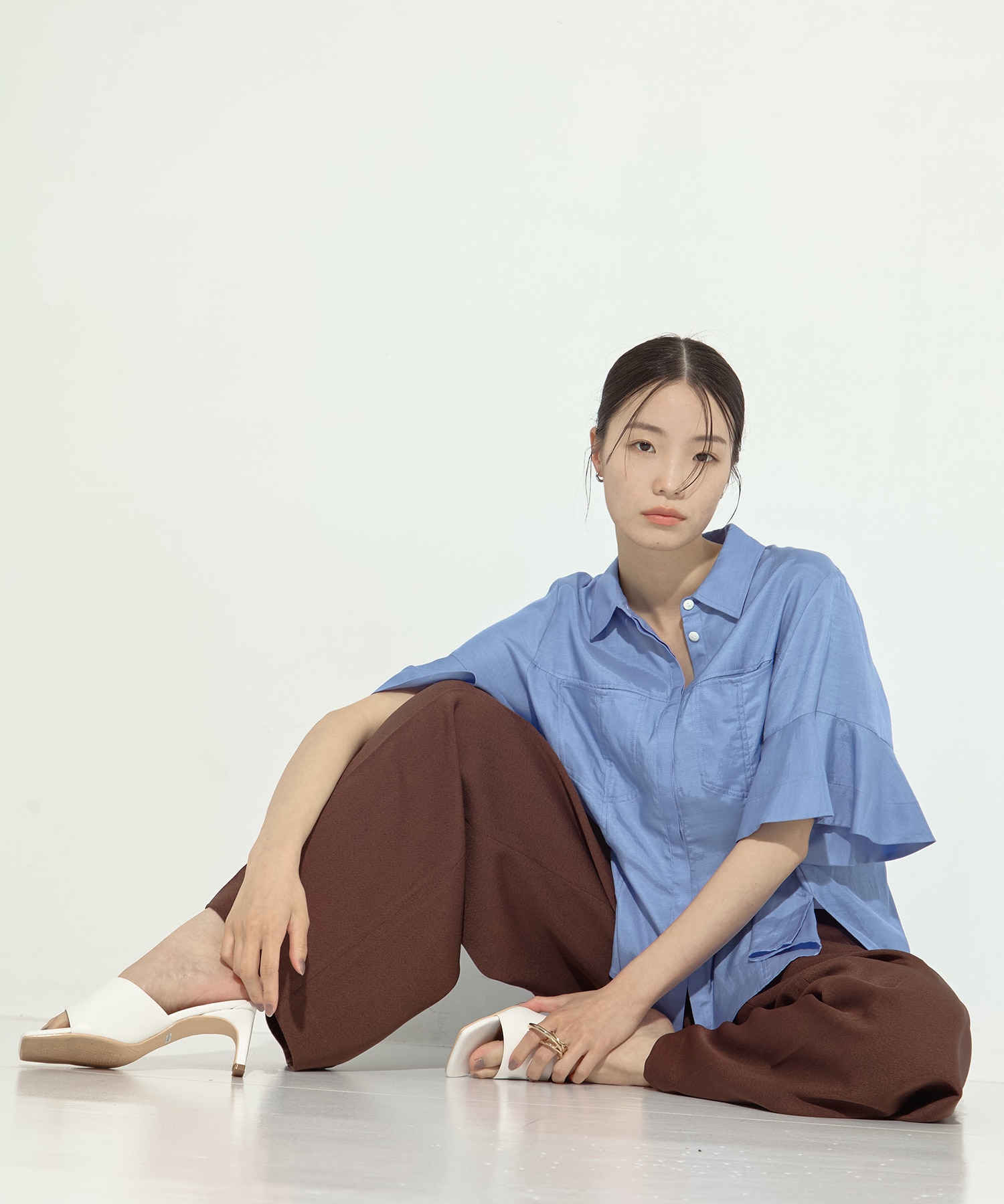 Hem Flare 2way Blouse STUDIOUS