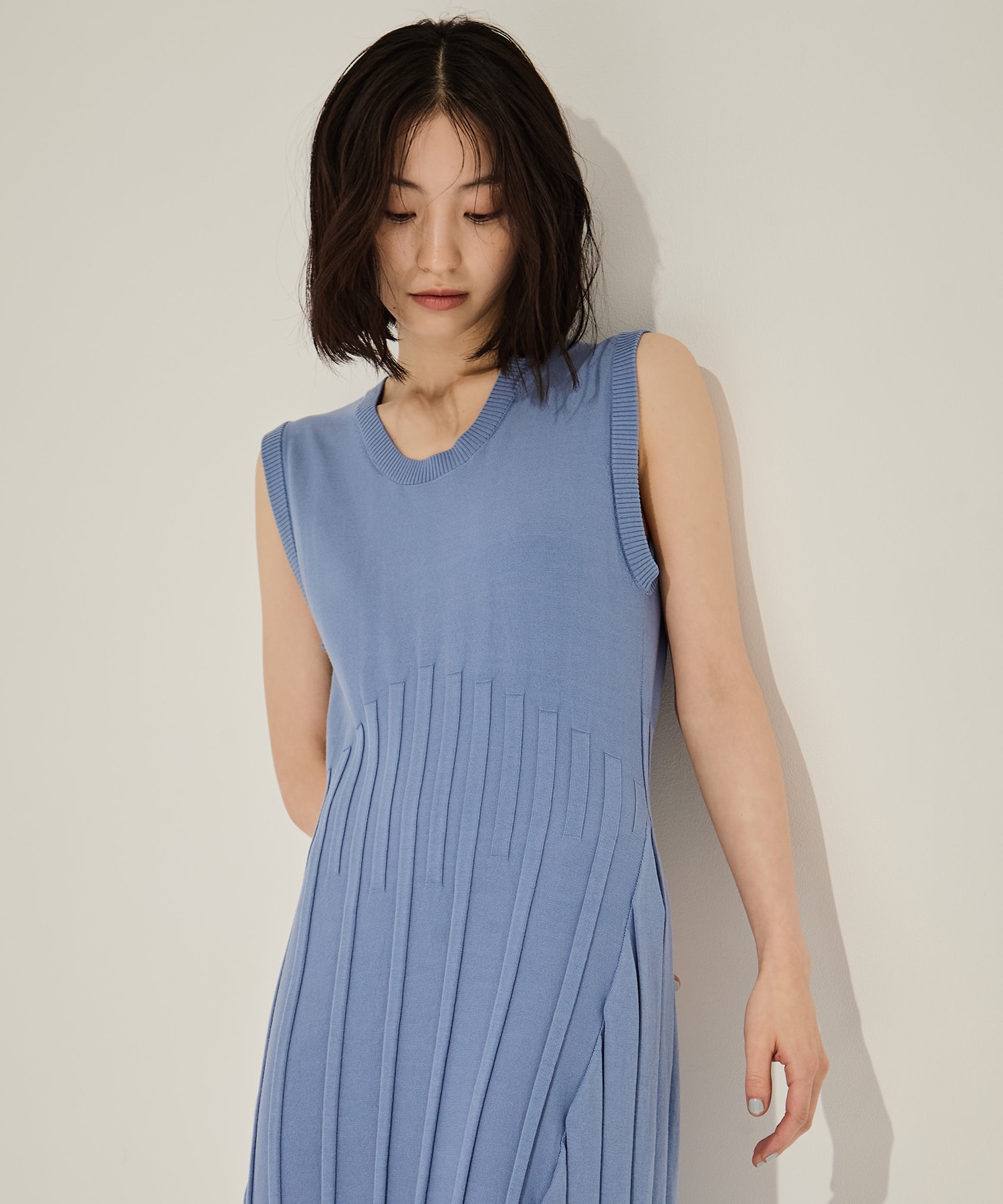 別注NO SLEEVE KNIT DRESS CINOH