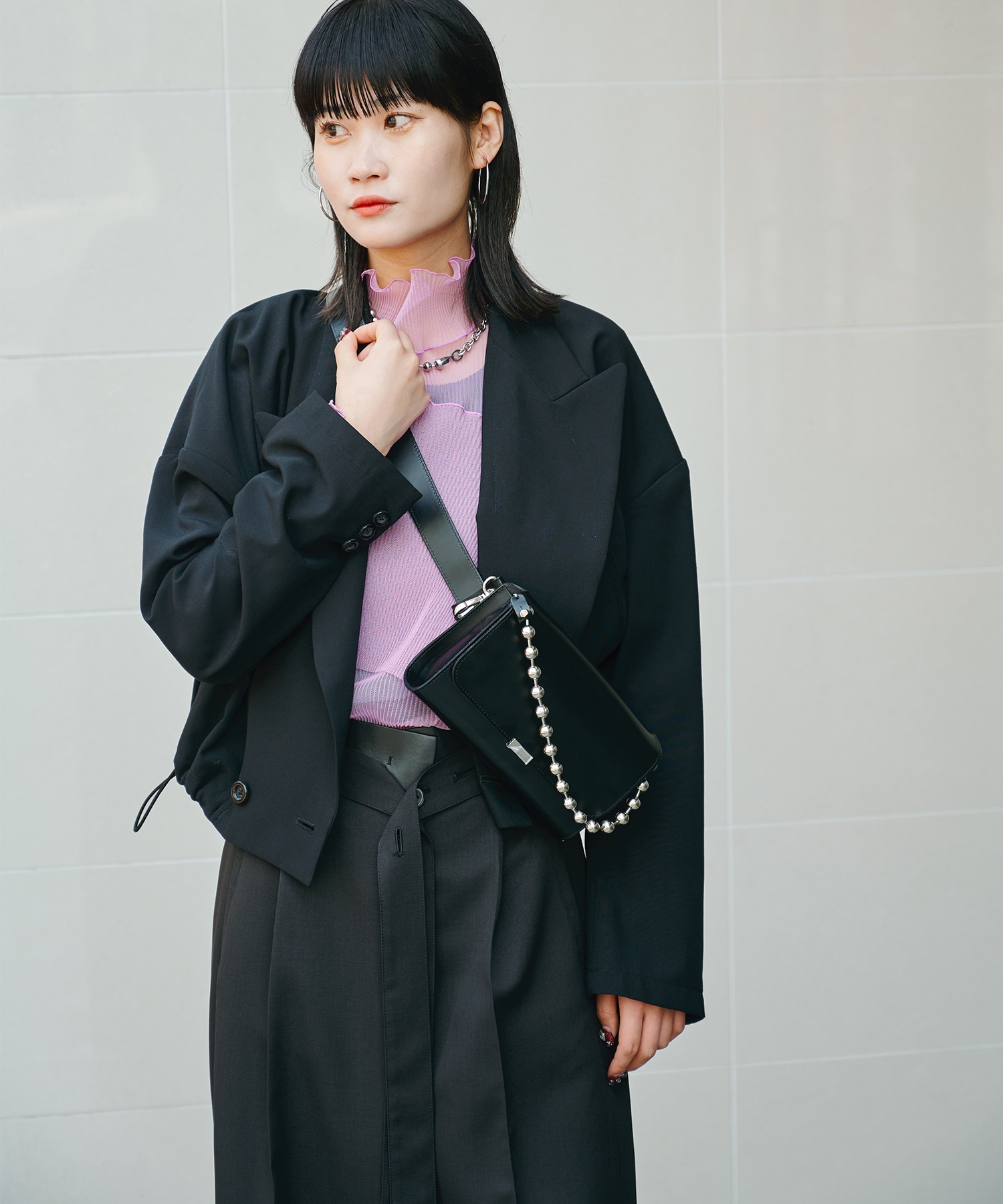 SHEER LAYERED SHORT SLEEVE TOP kotohayokozawa