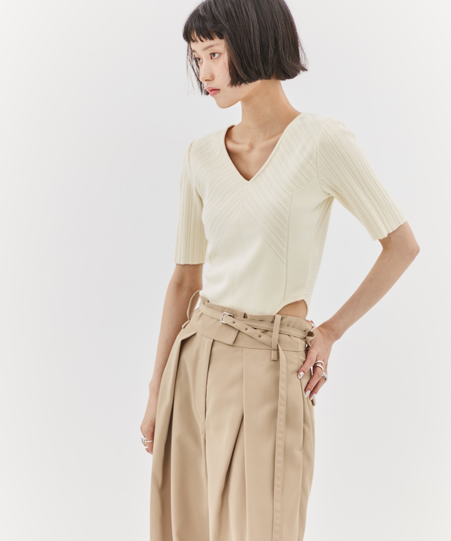 Back Asymmetry Chino Pants STUDIOUS