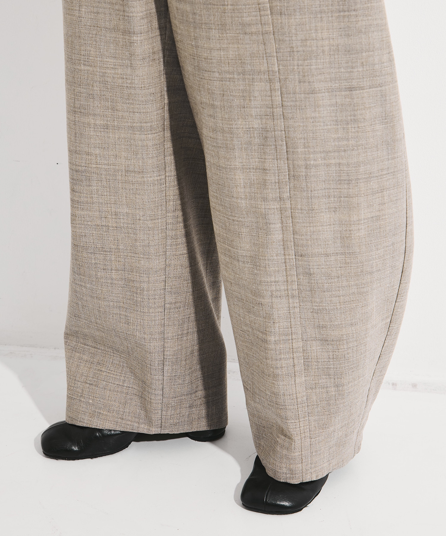 Wool Barrel Leg Trousers STUDIOUS