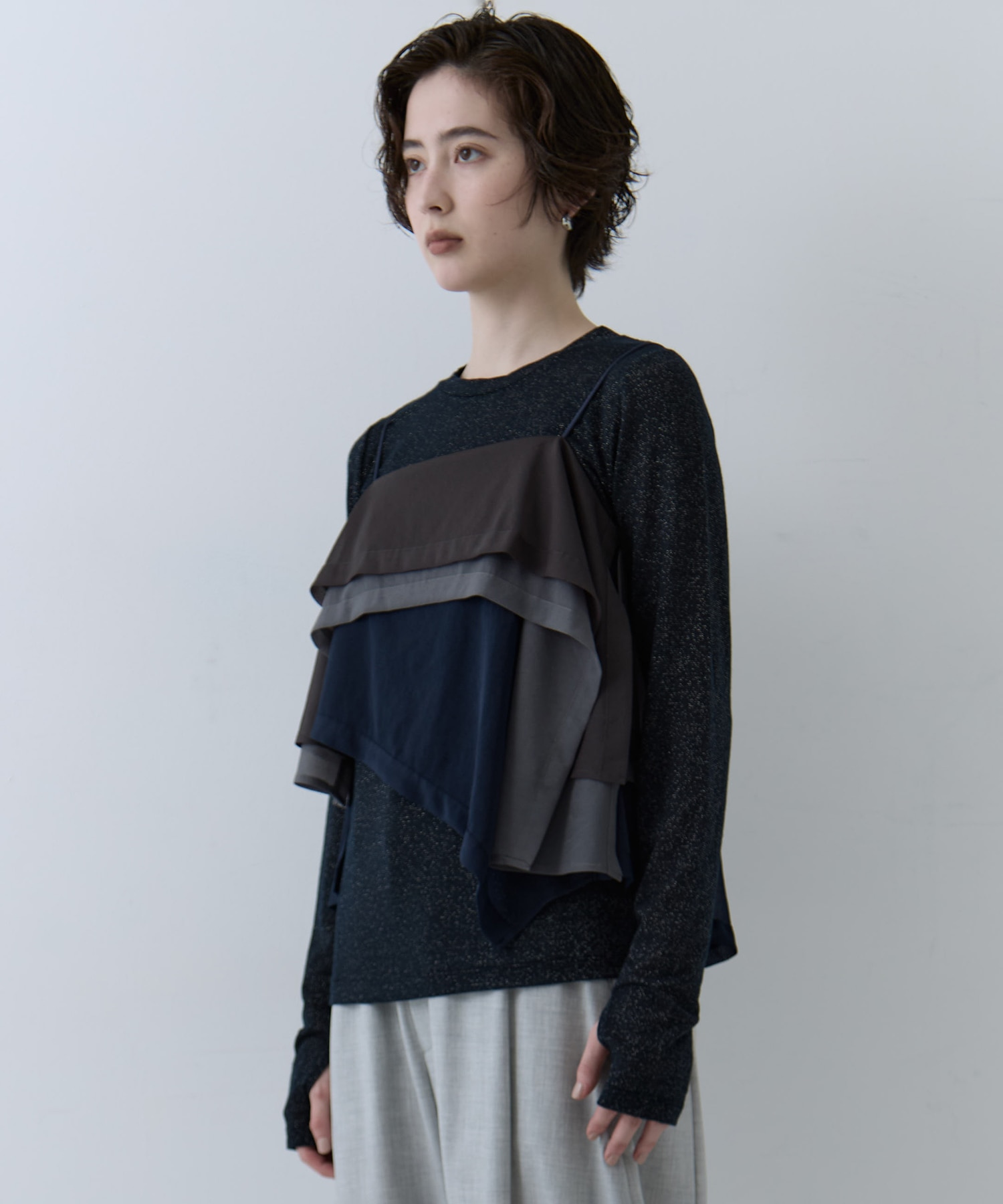 3way Camisole & Cashmere Long T STUDIOUS