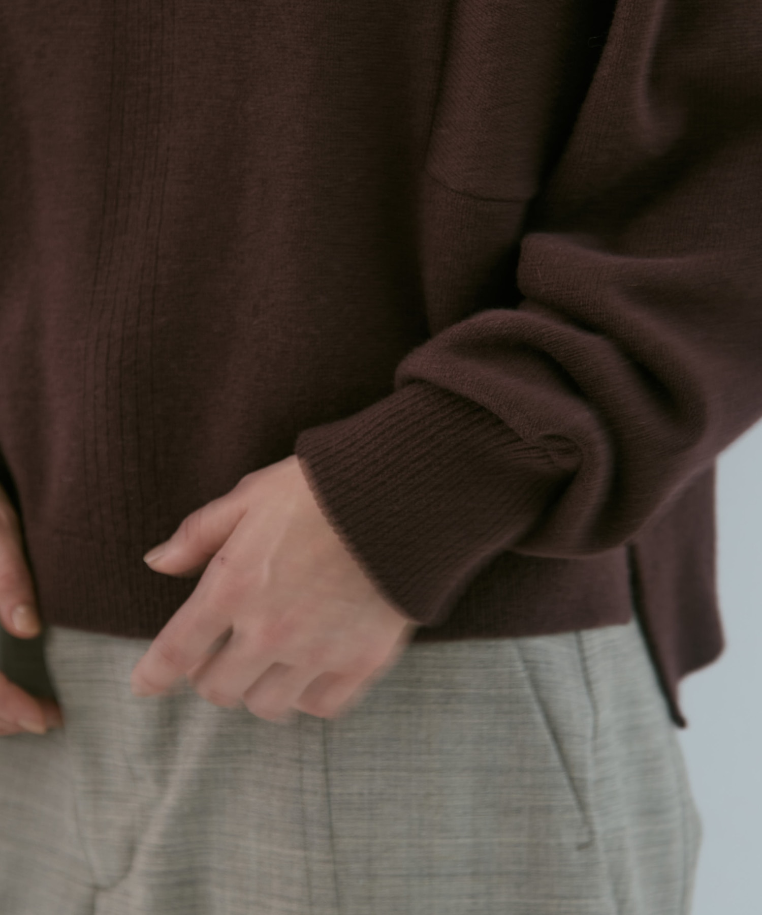 別注 CASHMERE BOAT NECK KNIT WRAPINKNOT