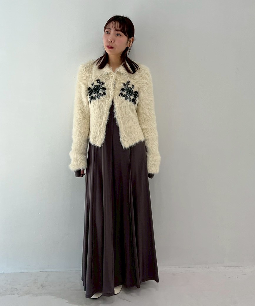 別注 シャギービジューカーディガン FETICO