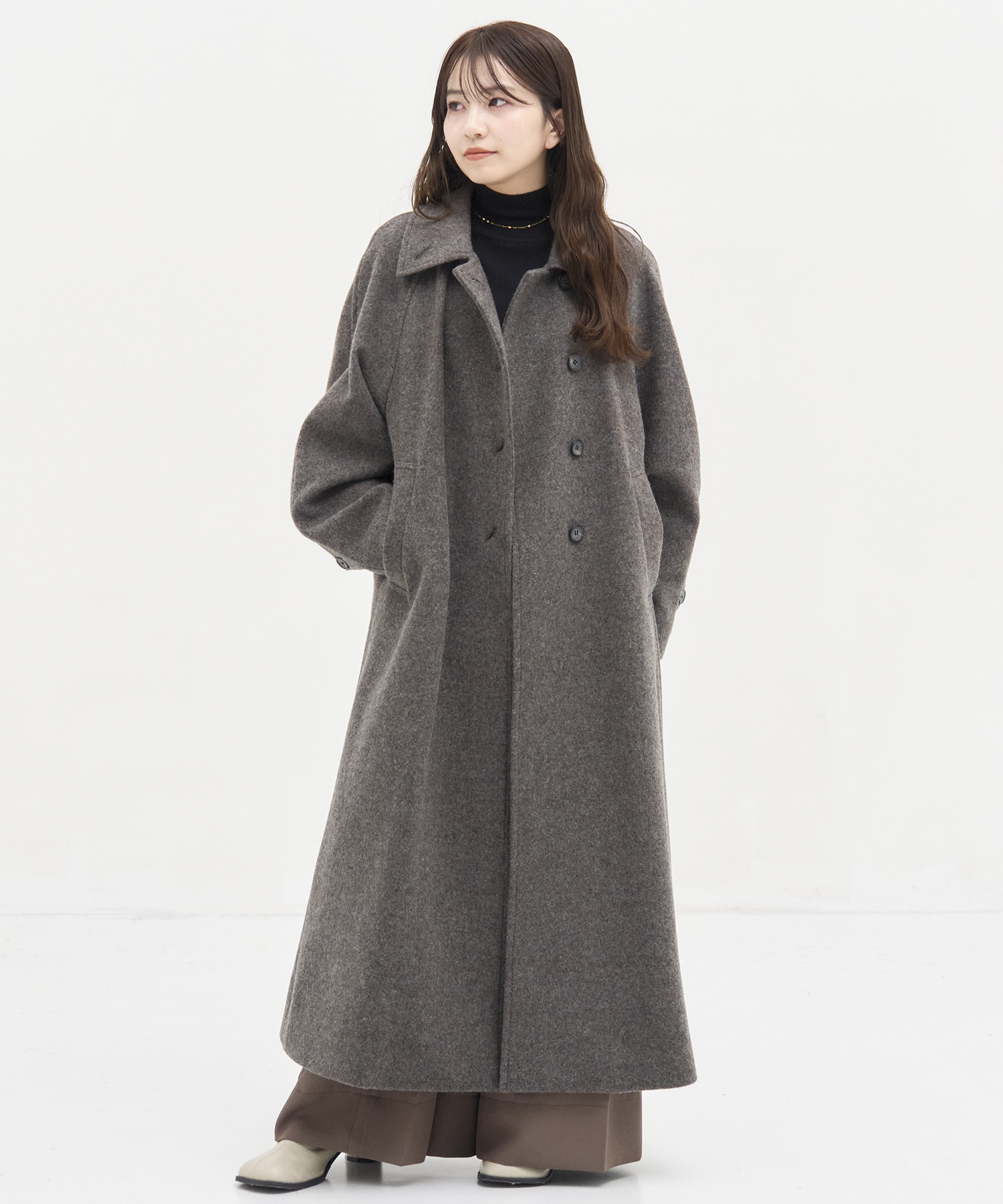 Stand Collar Wool Coat STUDIOUS