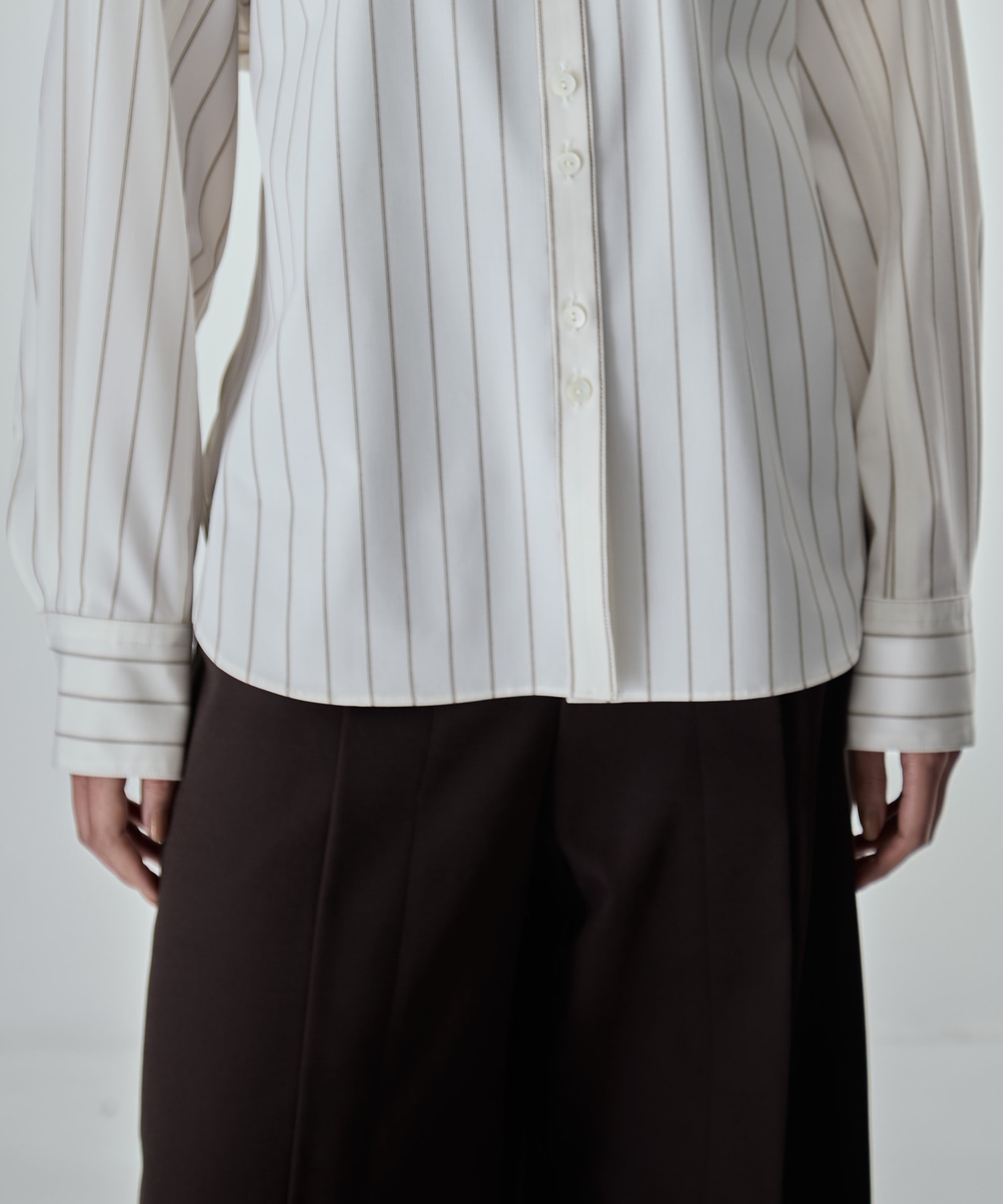 Wide Stripe 2way Shirt STUDIOUS