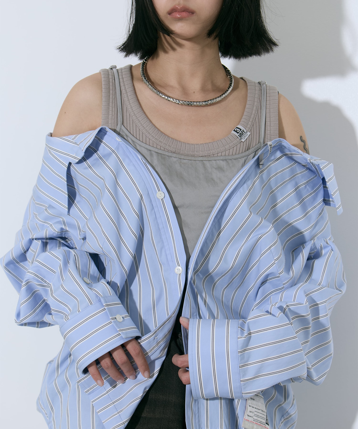 LAYERED STRIPE SHIRTS Maison MIHARA YASUHIRO
