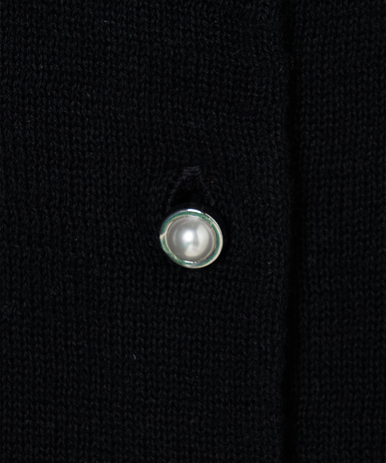 Ribbon tulle pearl embroidery cardigan tanakadaisuke